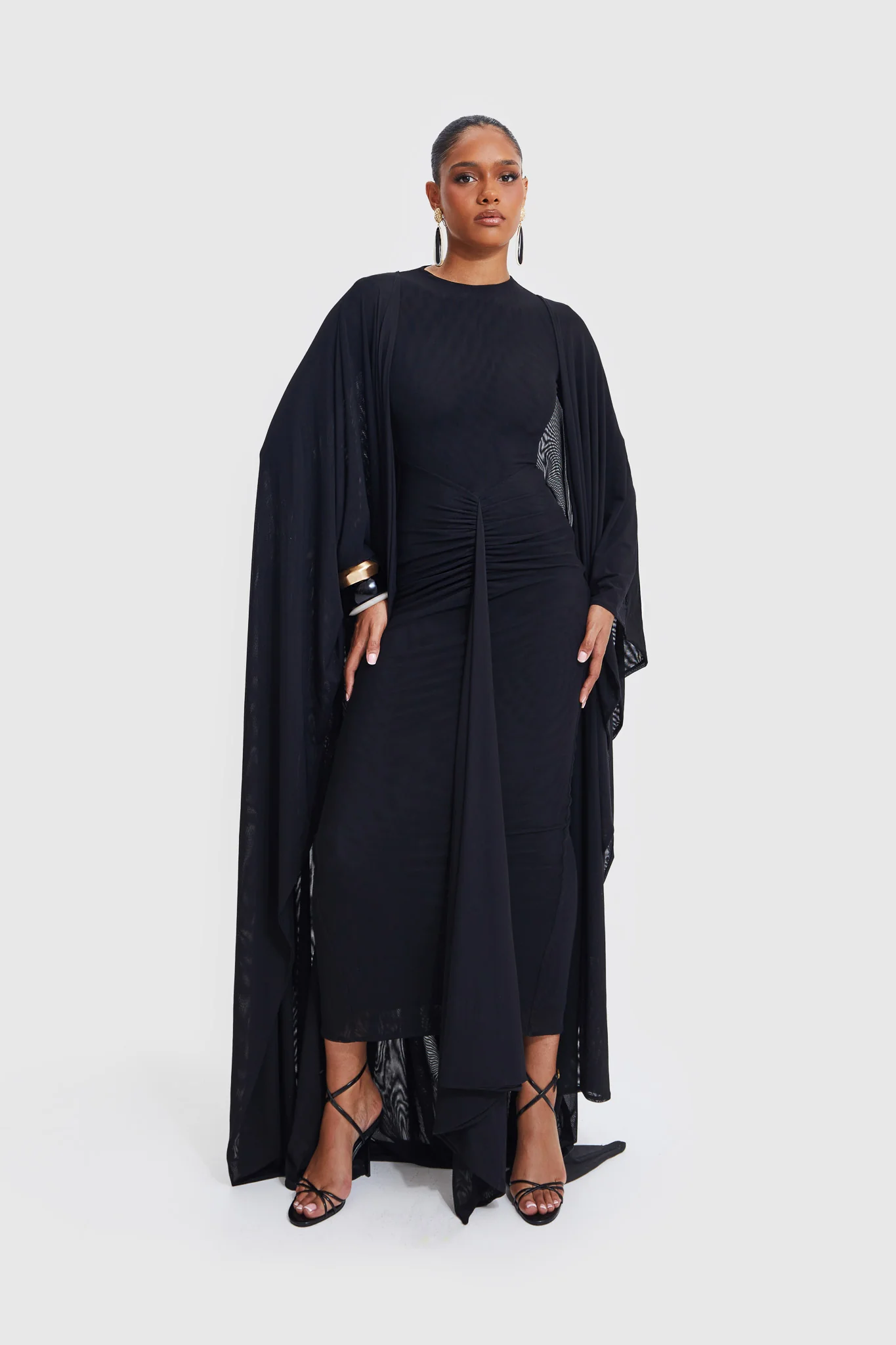 Aluya Mesh Dress - Black - Image 10