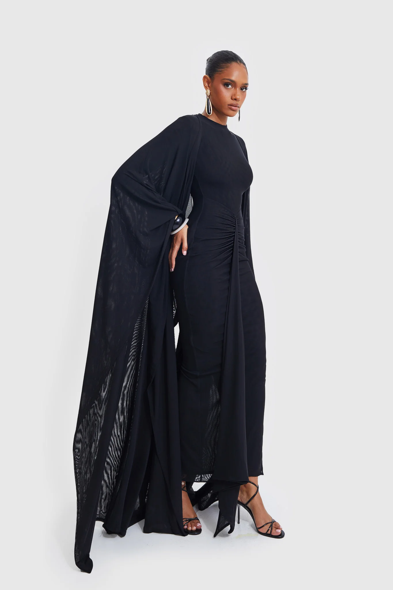 Aluya Mesh Dress - Black - Image 11
