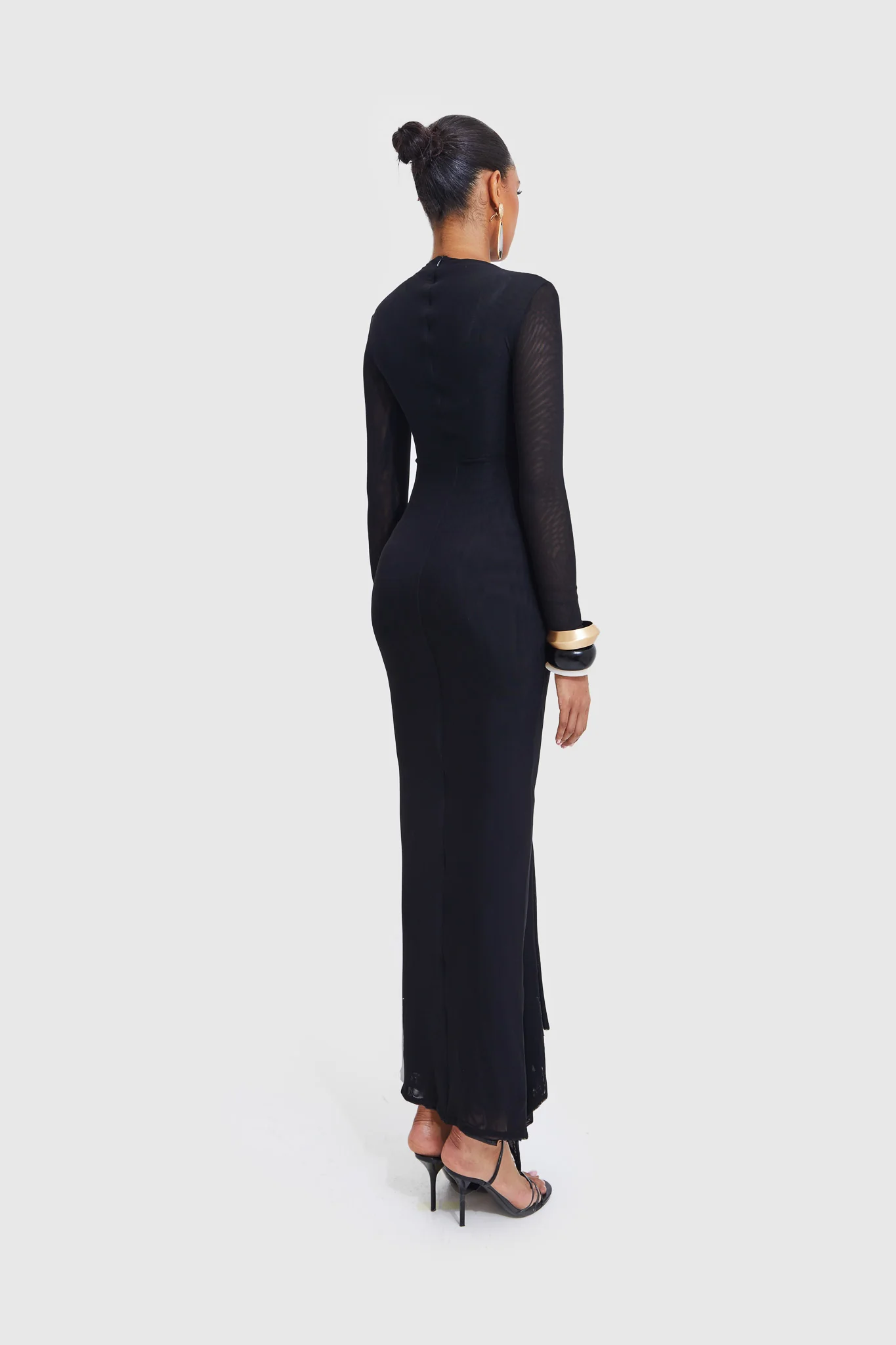 Aluya Mesh Dress - Black - Image 6