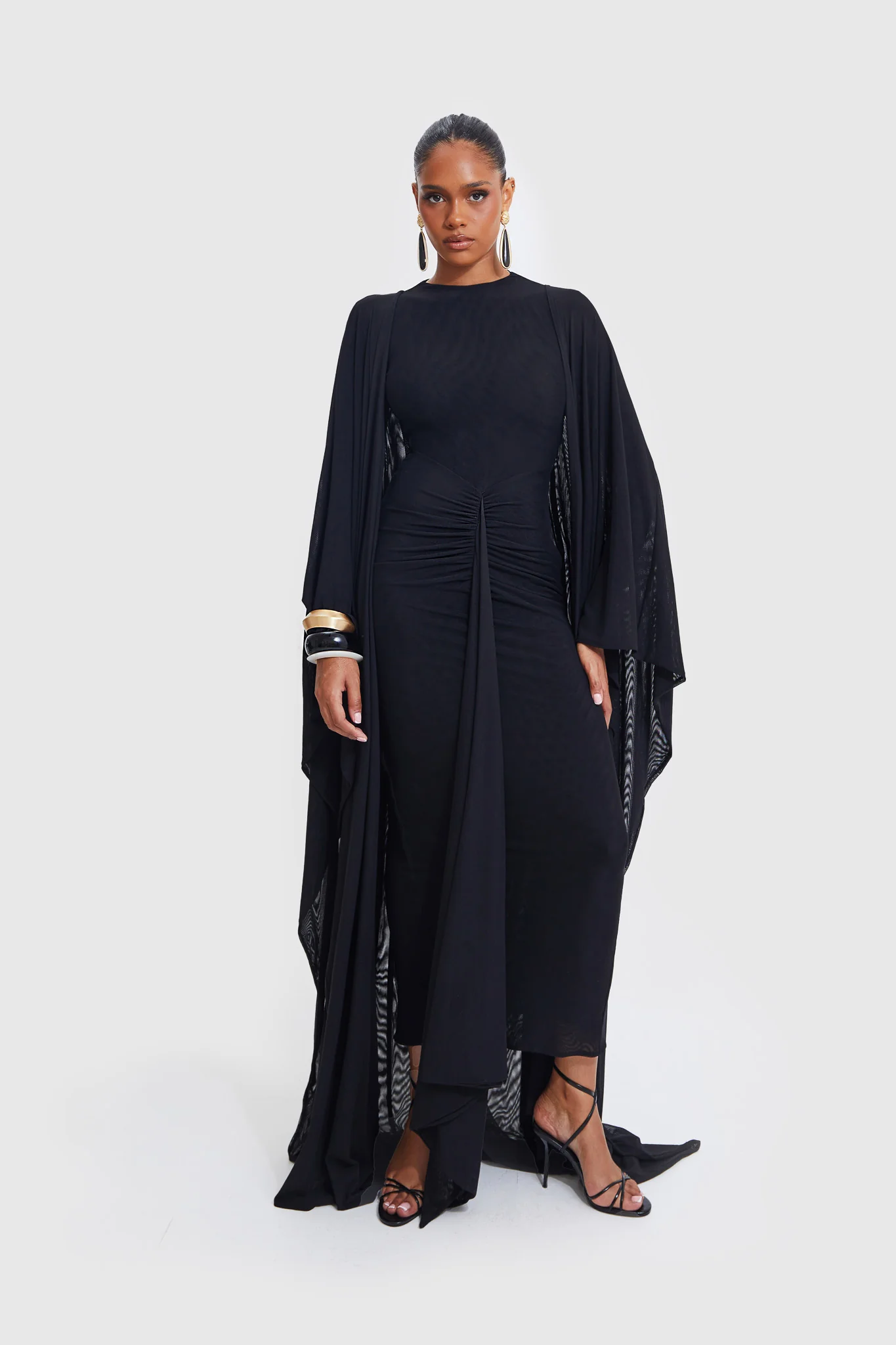 Aluya Mesh Dress - Black - Image 9