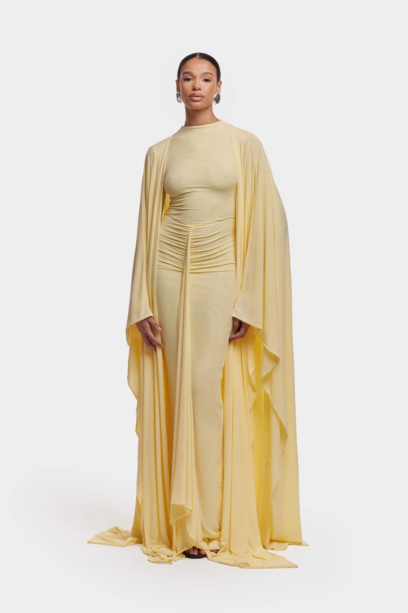 Aluya Mesh Dress - Butter Yellow - Image 6