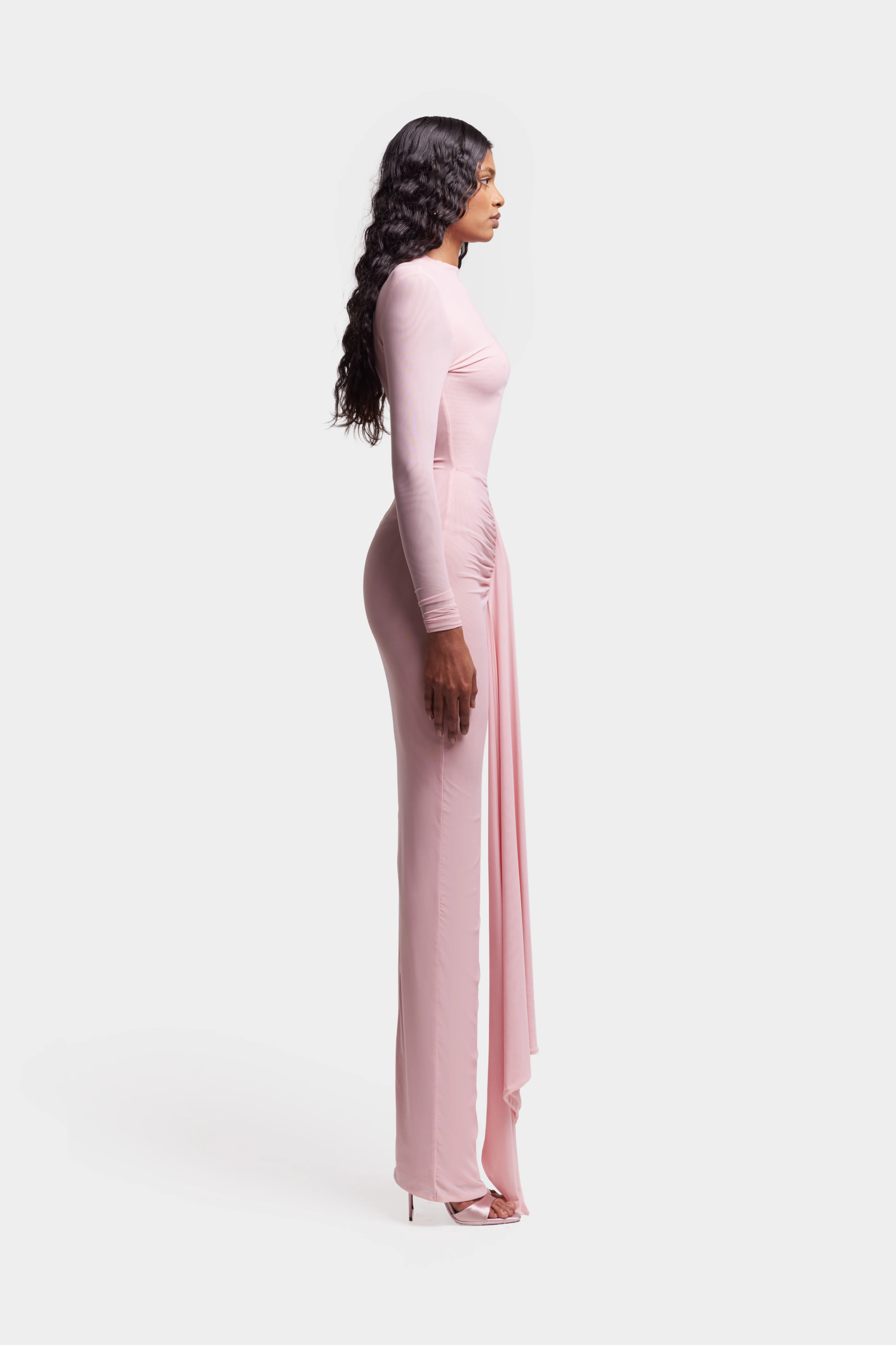 Aluya Mesh Dress - Rose - Image 3