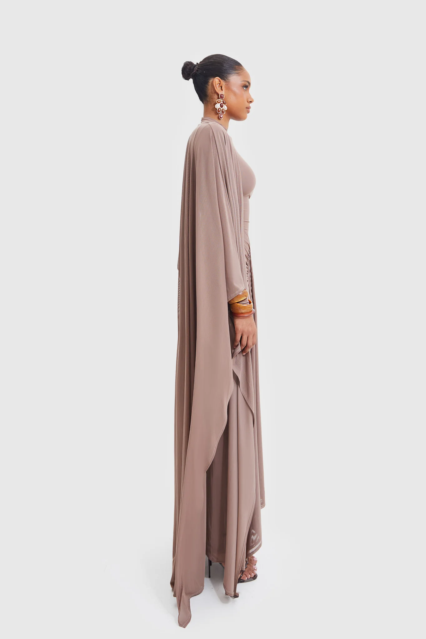 Aluya Mesh Dress - Burnt Sugar - Image 10
