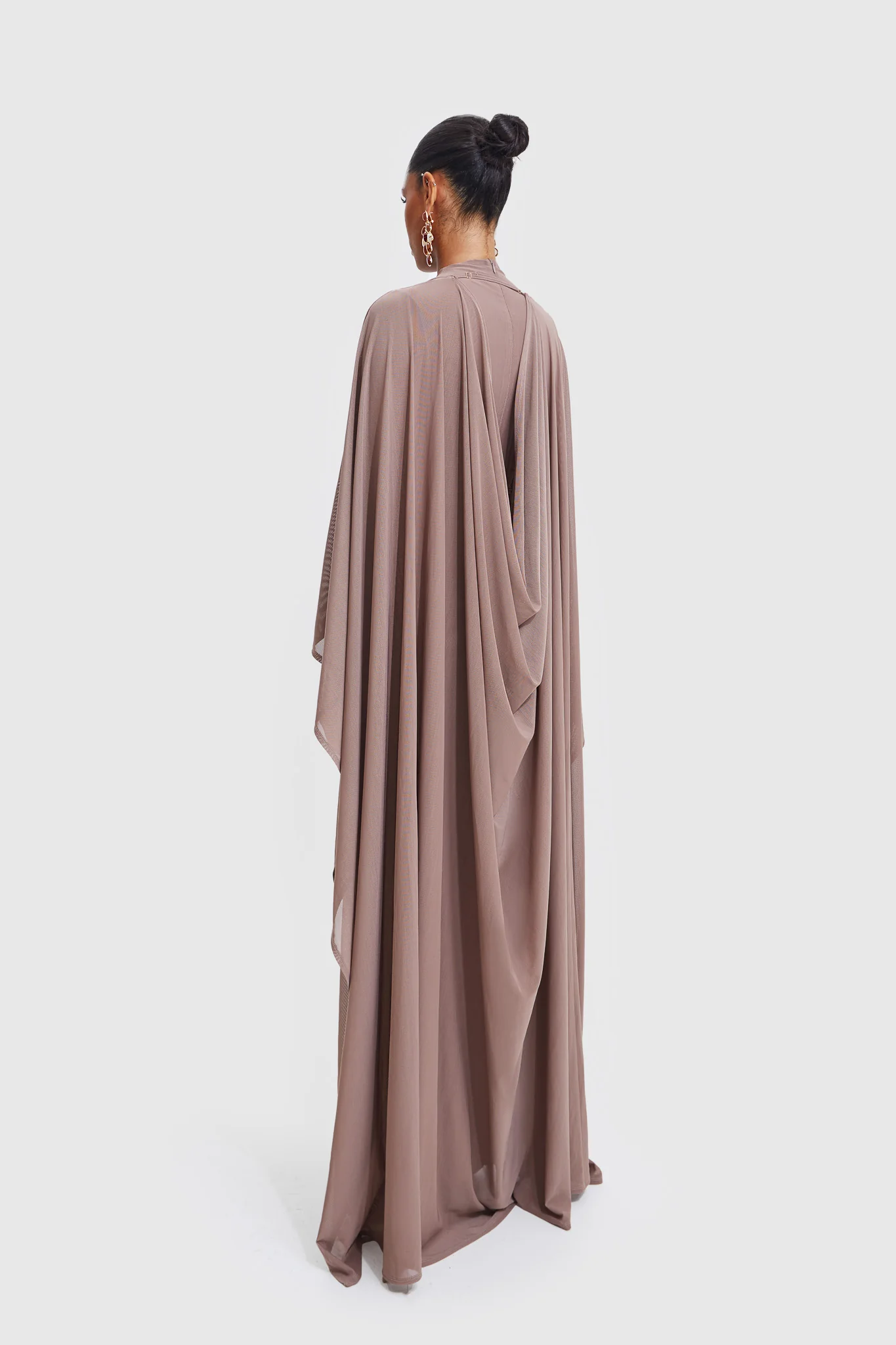 Aluya Mesh Dress - Burnt Sugar - Image 7