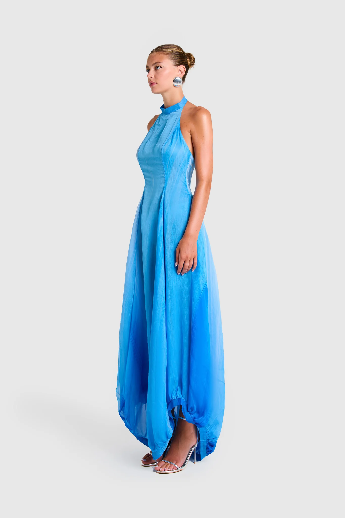 Chiffon Balloon Maxi - Sky Print - Image 2