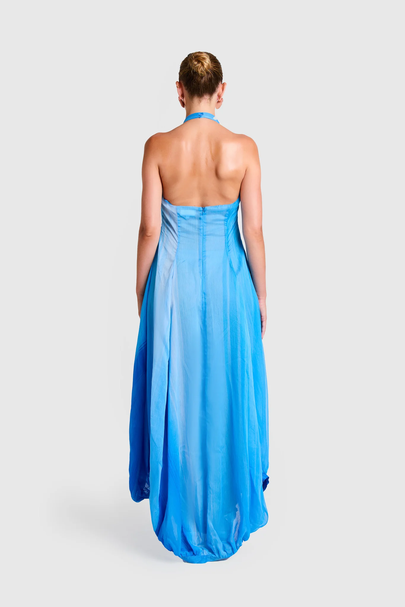 Chiffon Balloon Maxi - Sky Print - Image 5