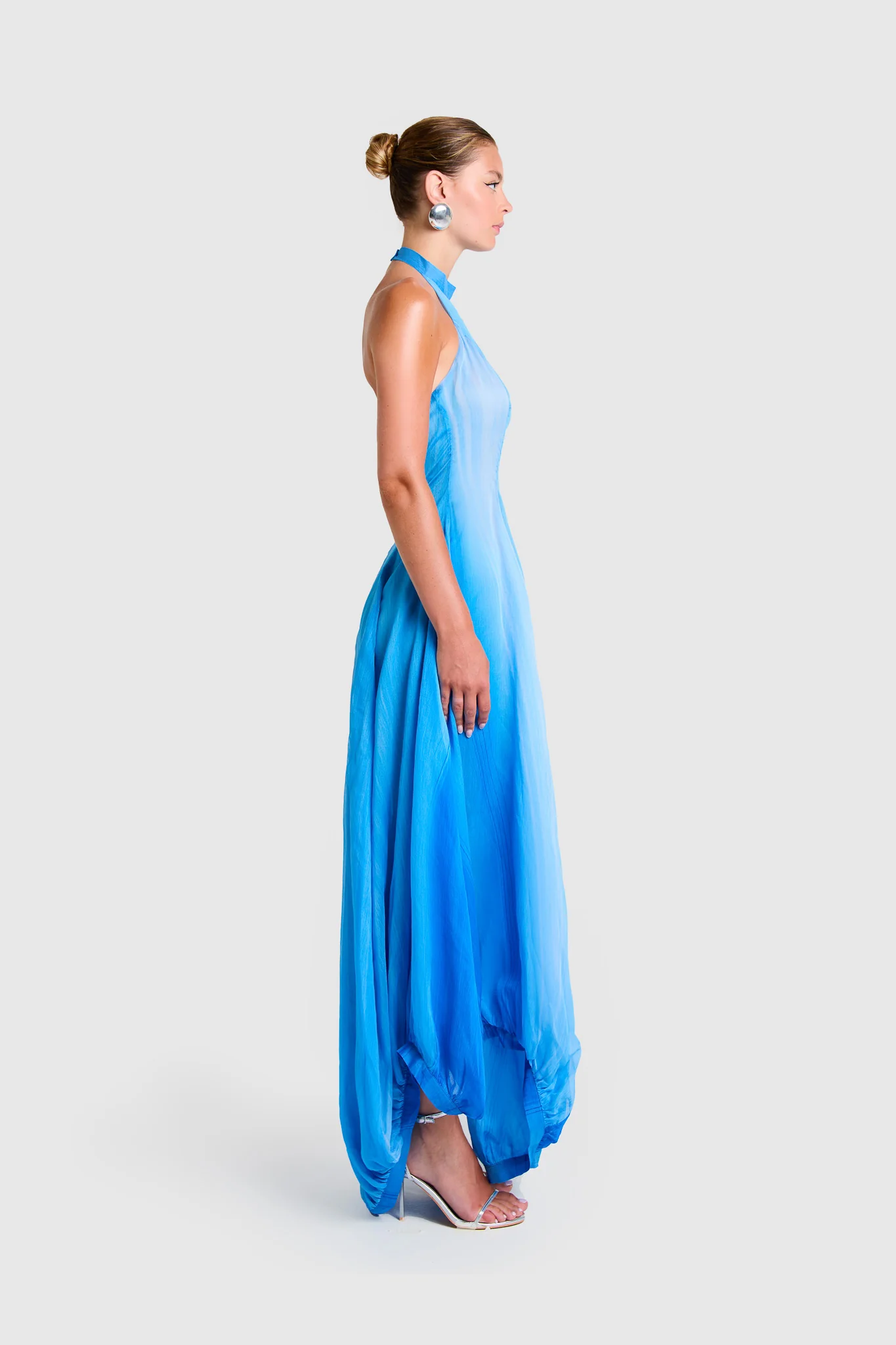 Chiffon Balloon Maxi - Sky Print - Image 7