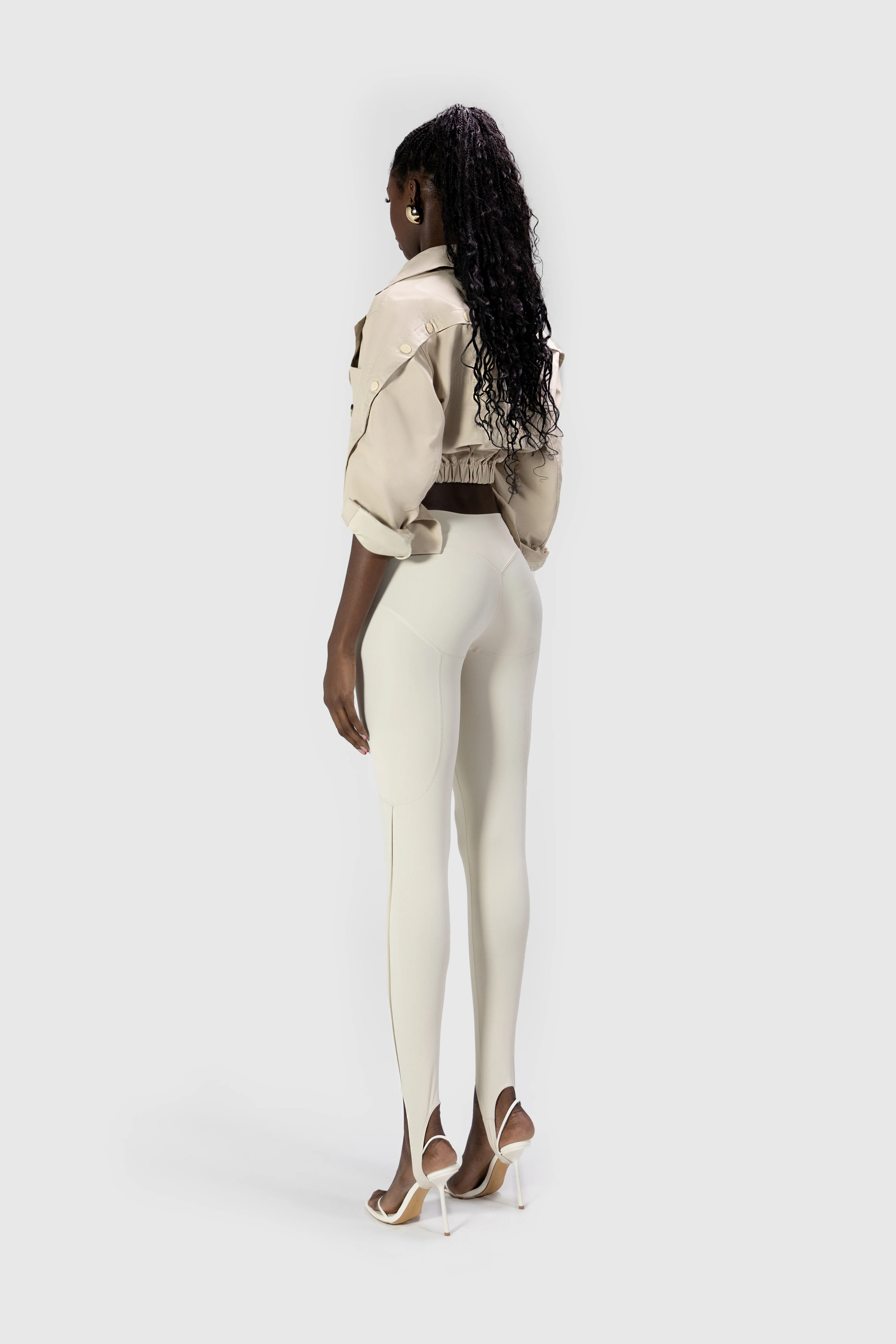 Cropped Tech Mac Jacket - Trench - Image 6