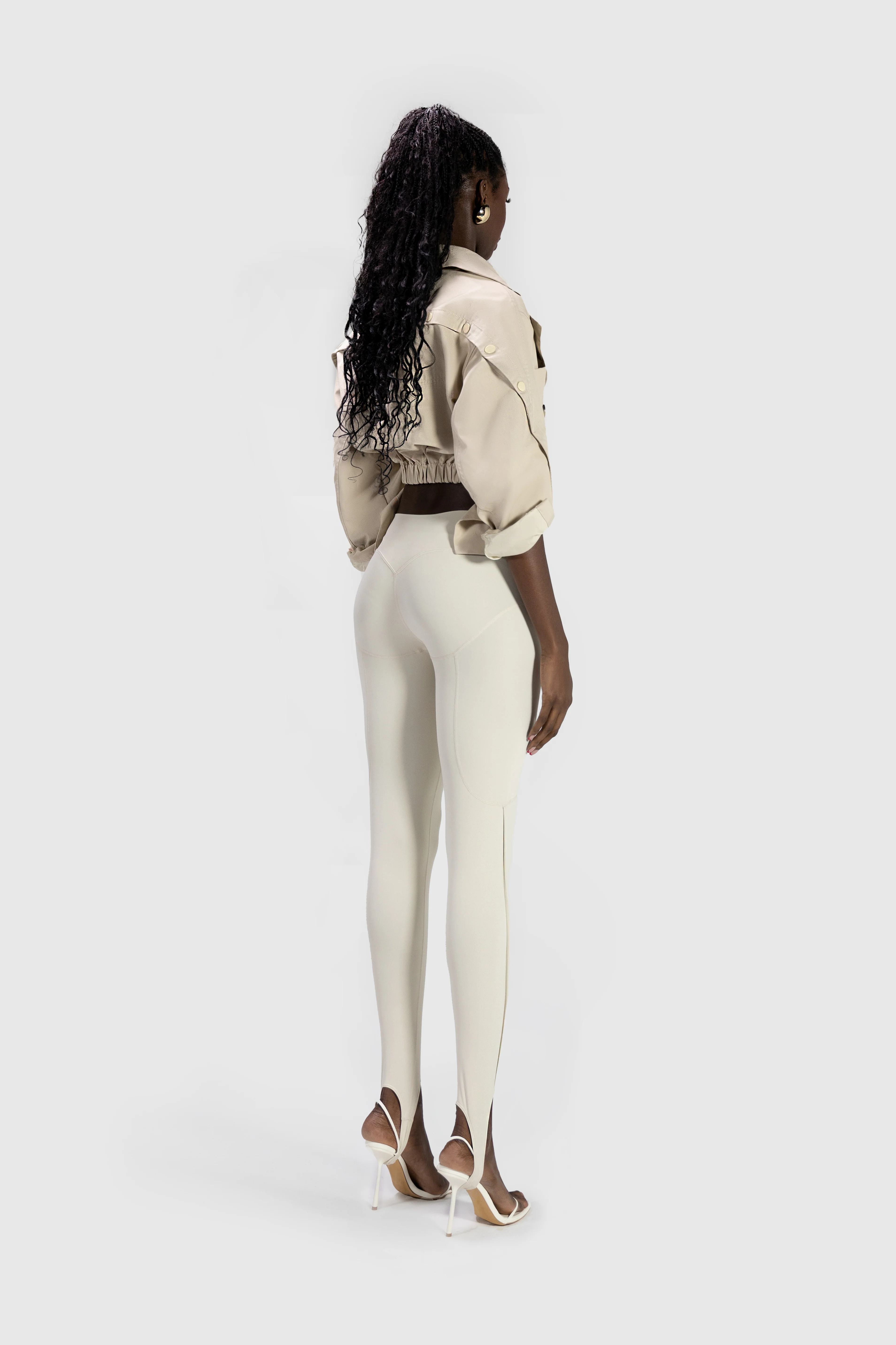 Cropped Tech Mac Jacket - Trench - Image 7