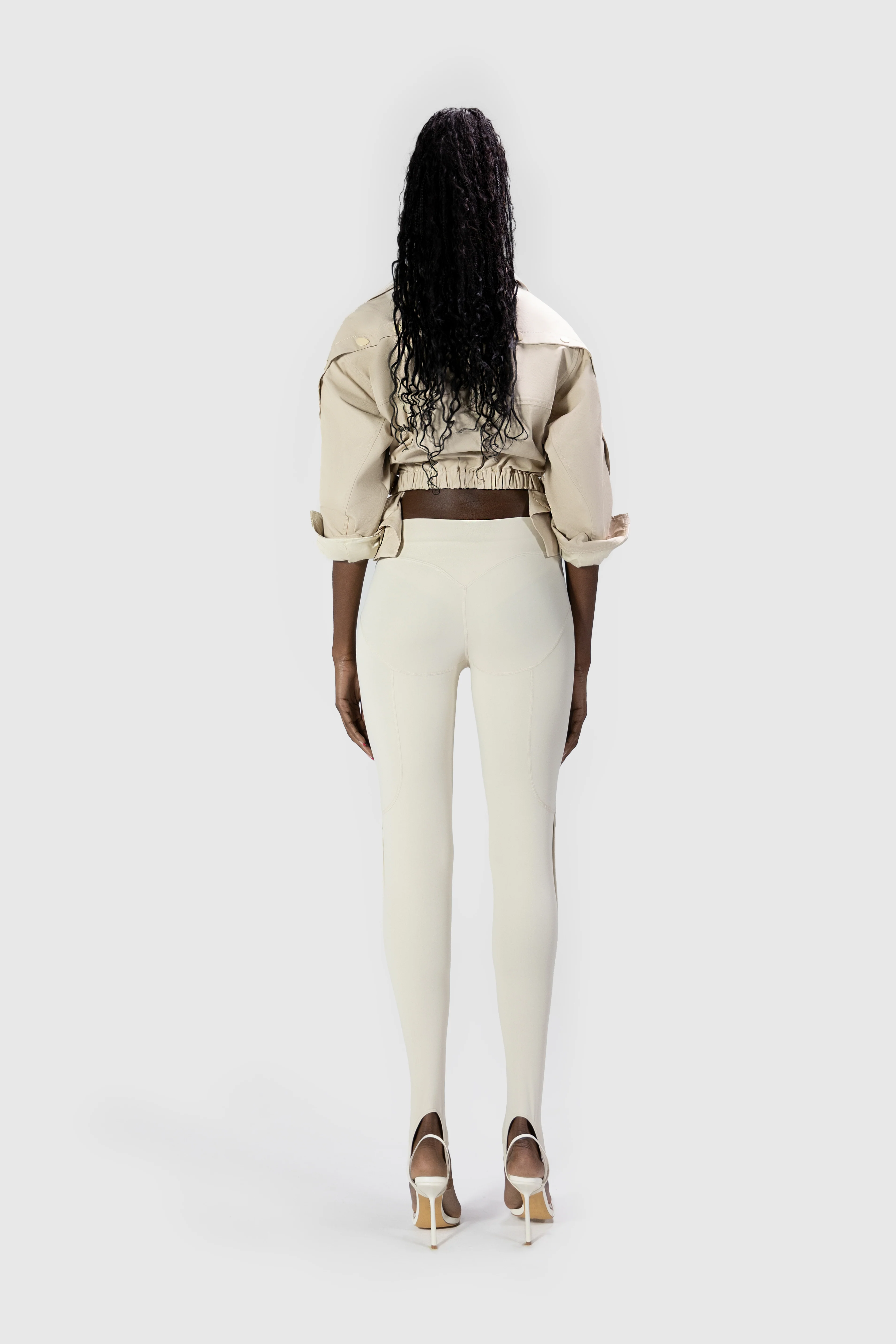 Cropped Tech Mac Jacket - Trench - Image 8