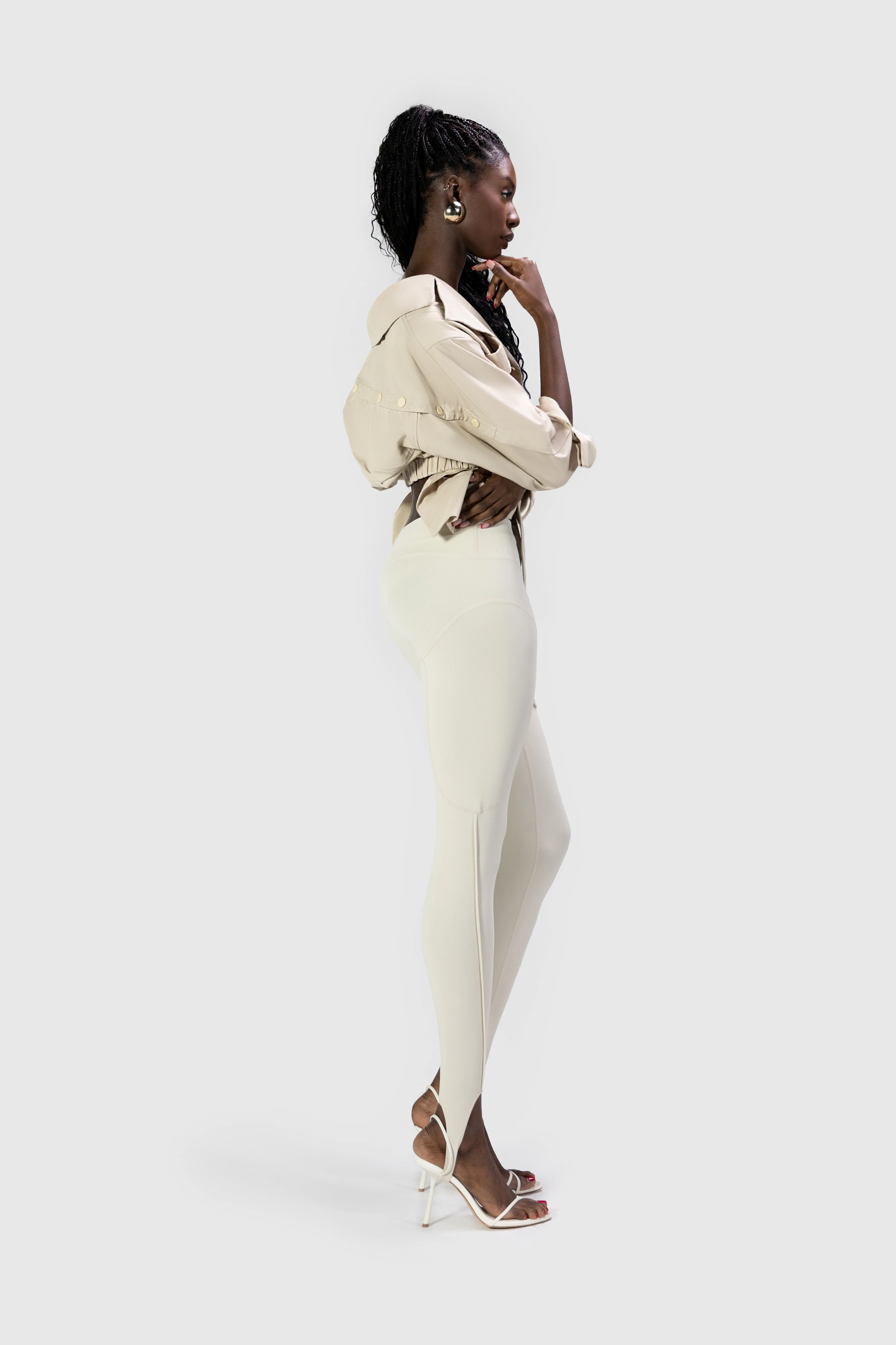 Cropped Tech Mac Jacket - Trench - Image 9