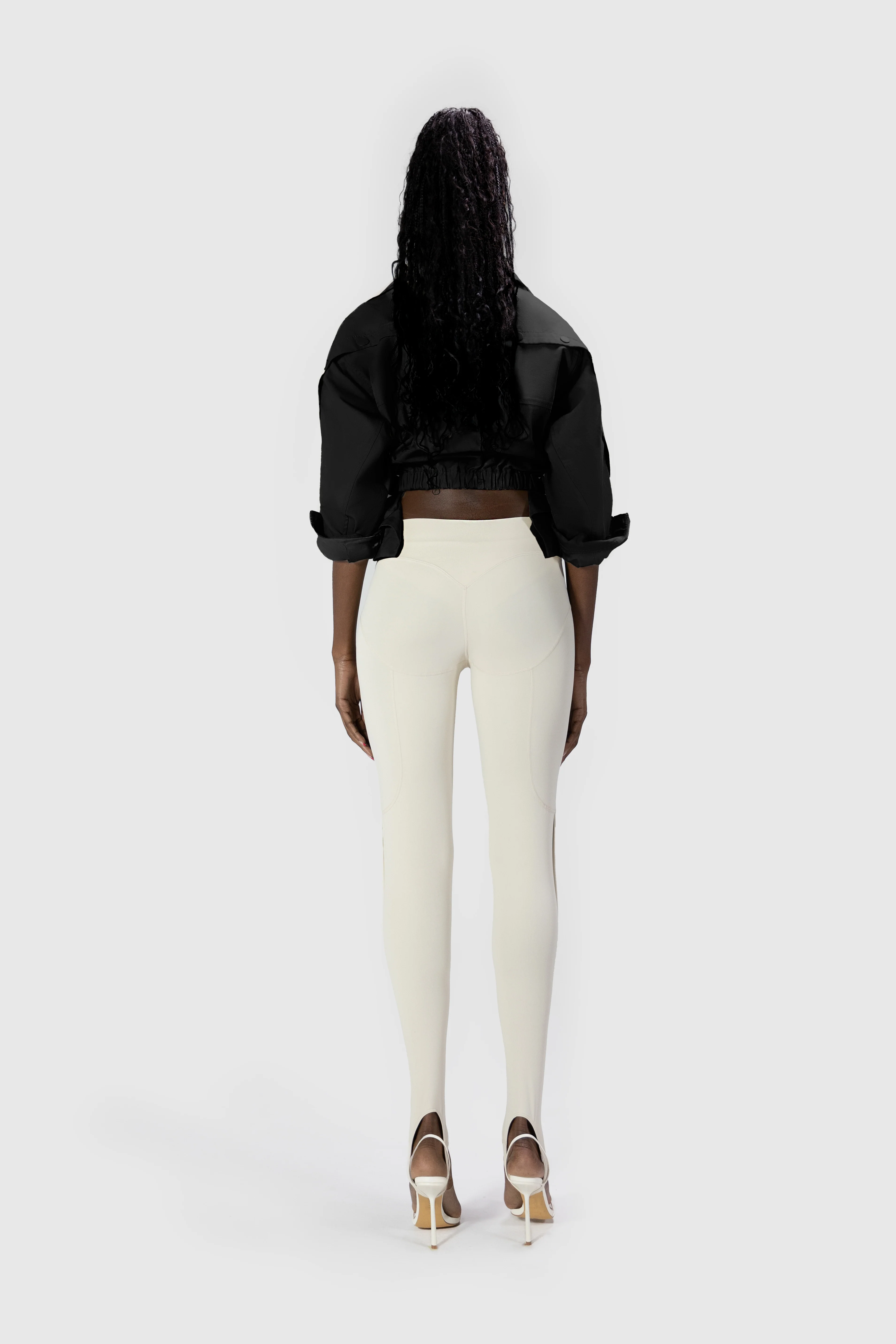 Cropped Tech Mac Jacket - Black - Image 8