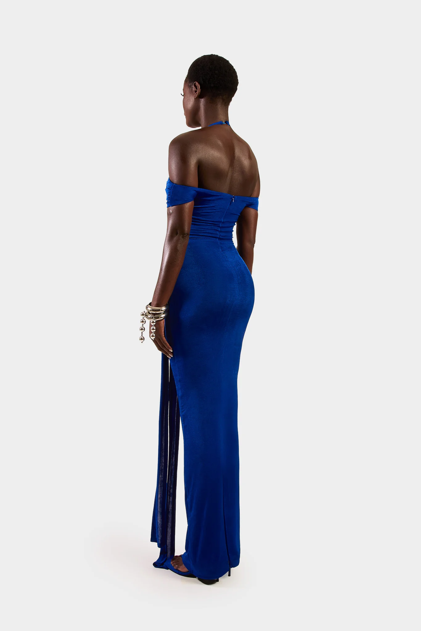 Cut Out Halter Dress - Sapphire - Image 4