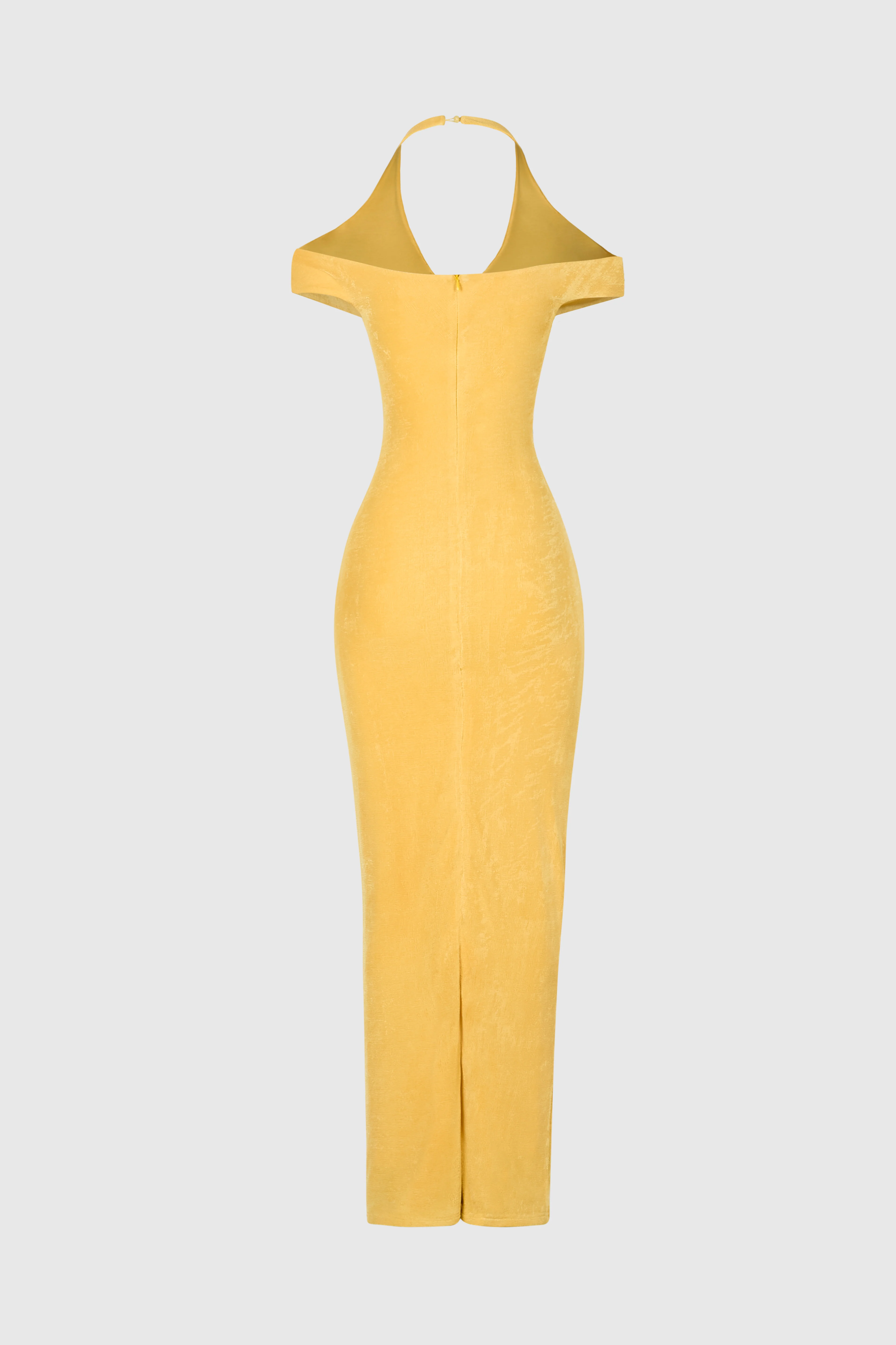 Cut Out Halter Maxi - Yellow - Image 8