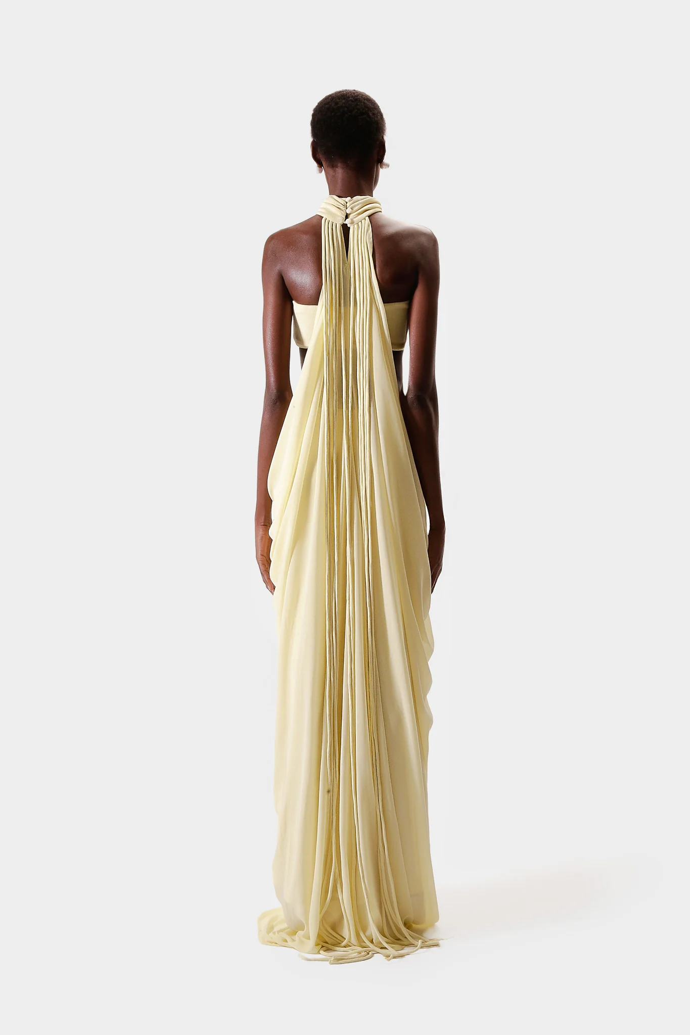 Draped Chiffon Maxi - Butter Yellow - Image 4