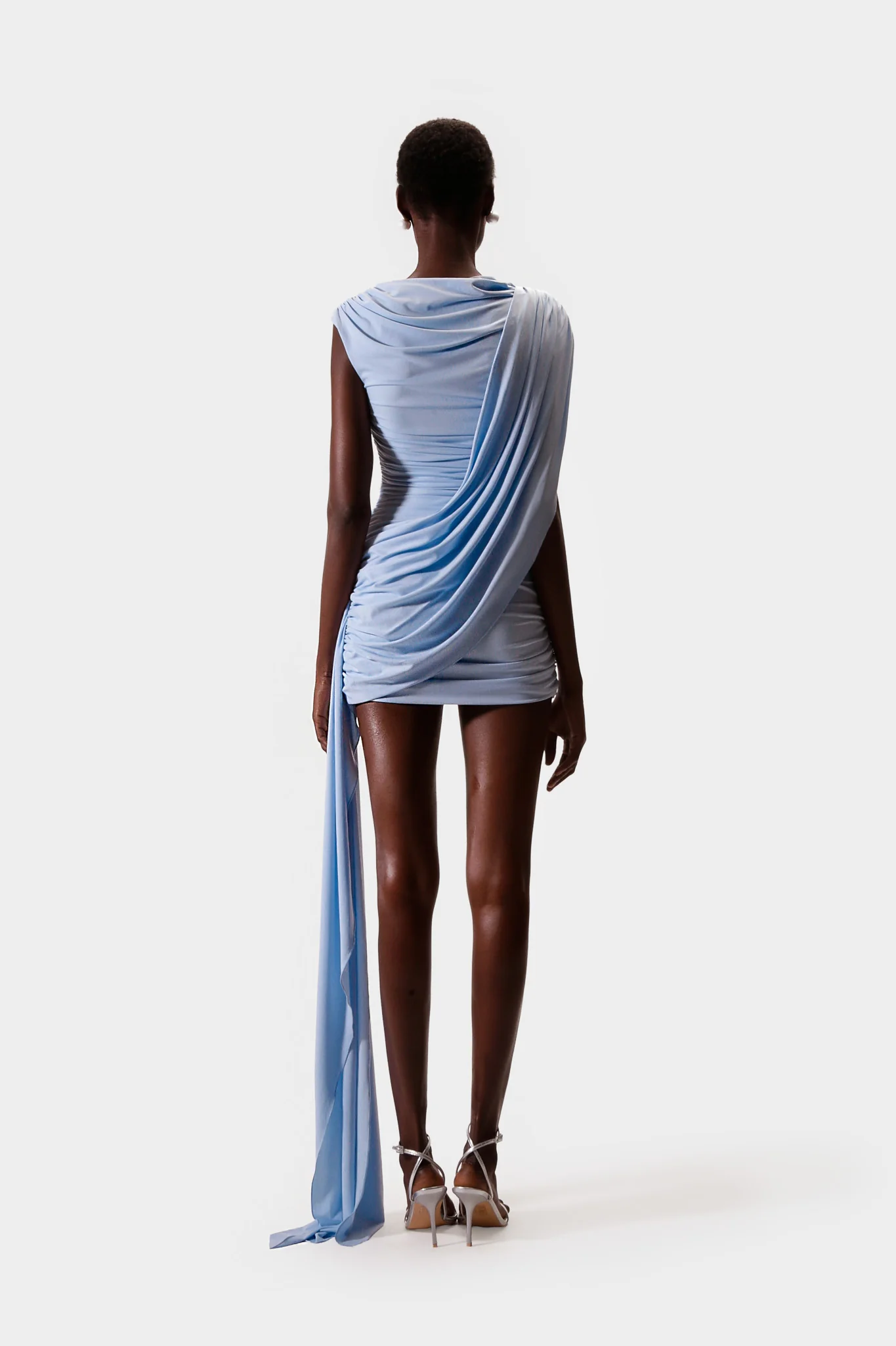 Alaya Sleeveless Draped Mini - Clear Sky - Image 3