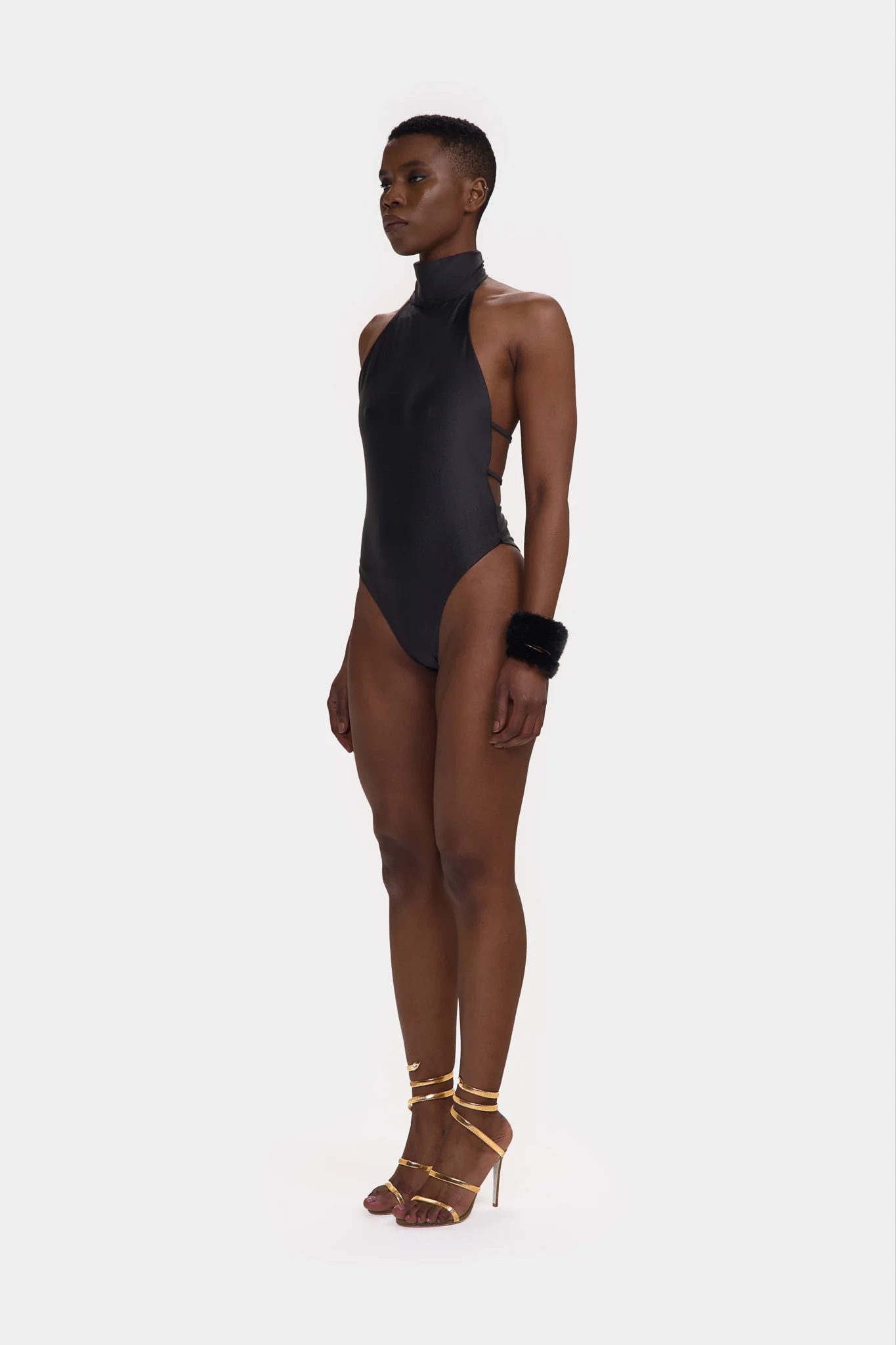 SAMPLE SALE Halter Bodysuit - Panther - Image 3