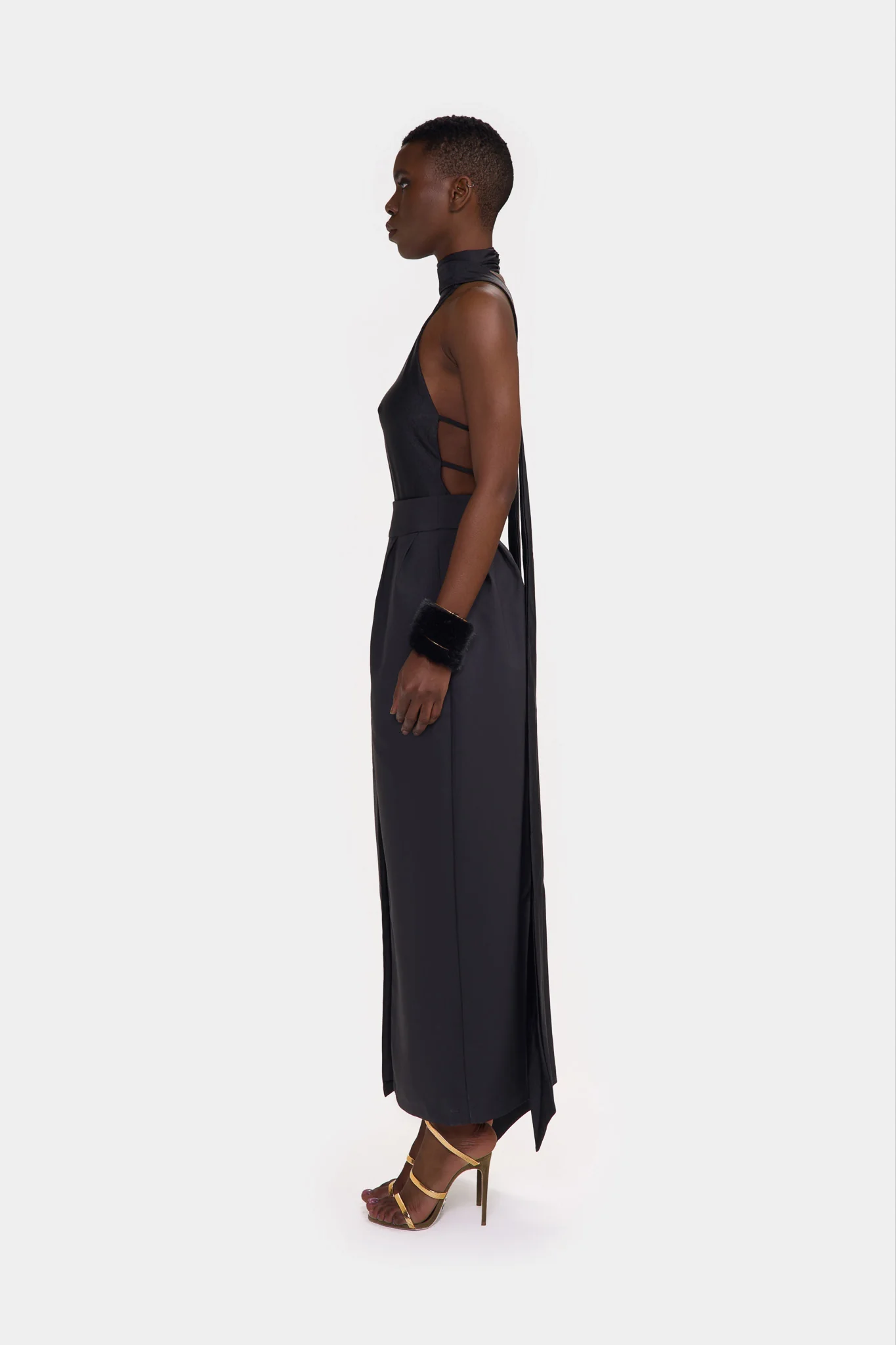 SAMPLE SALE High Waist Slit Maxi Skirt - Image 3