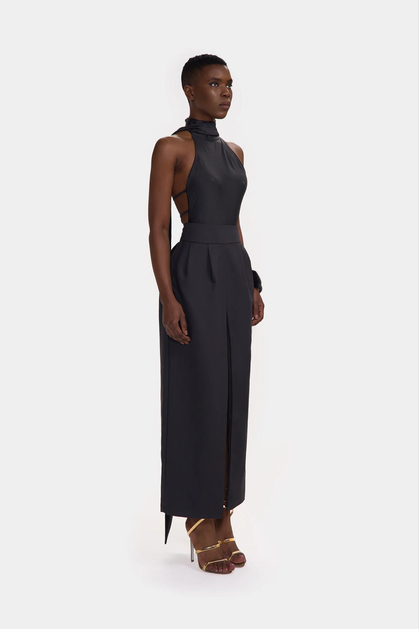 SAMPLE SALE High Waist Slit Maxi Skirt - Image 8