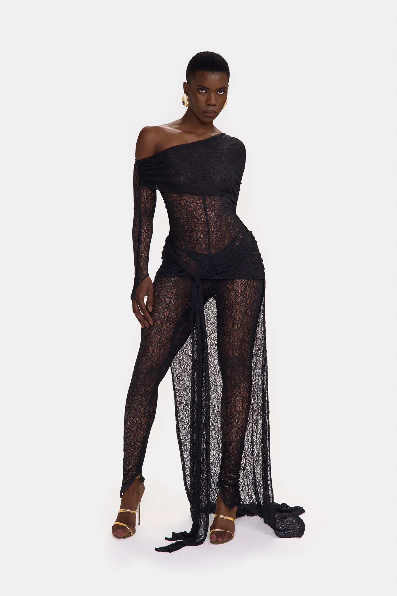 Kayya Lace Jumpsuit - Panther - Image 10