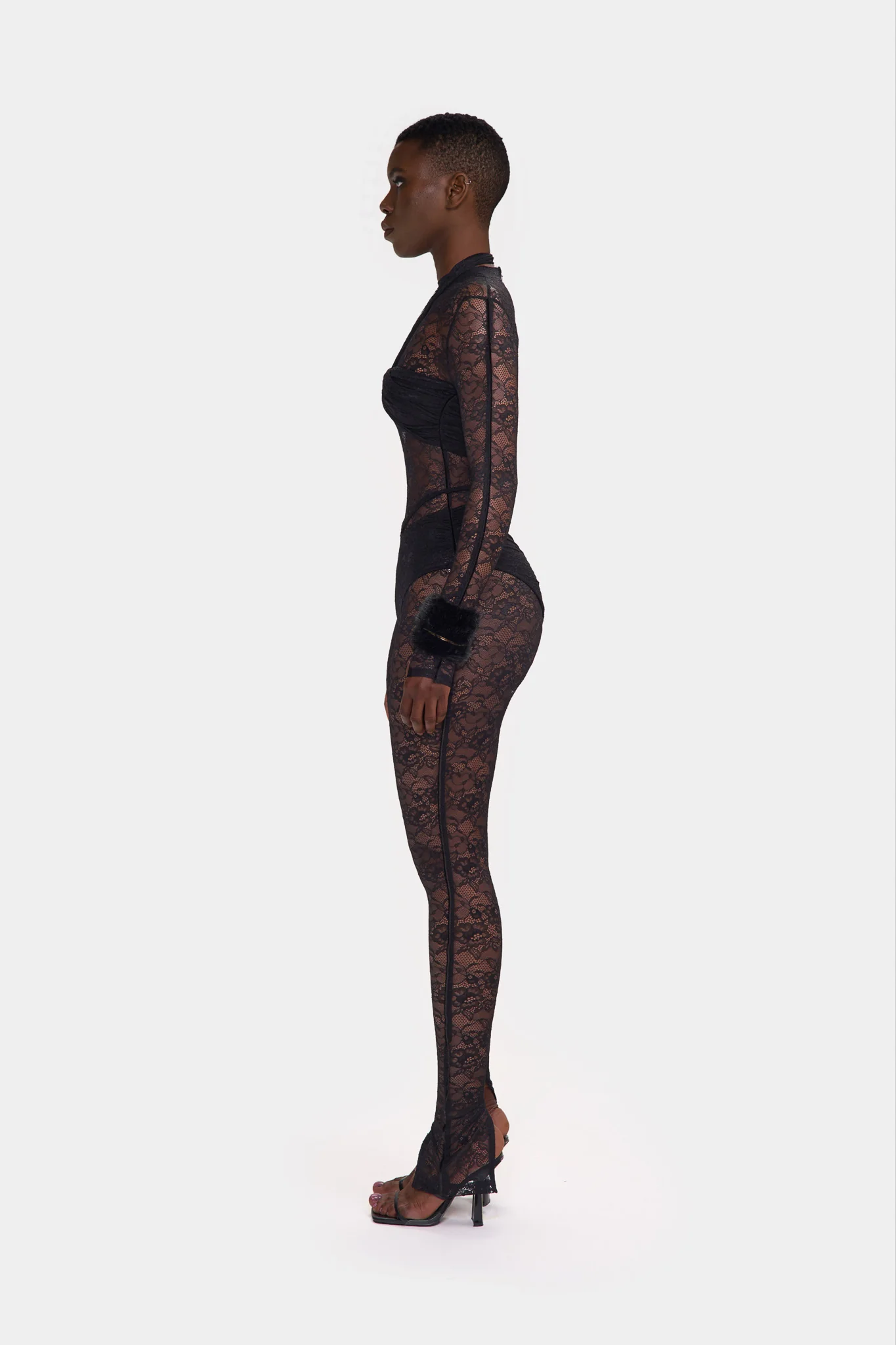 Kesh Lace Jumpsuit - Panther - Image 3