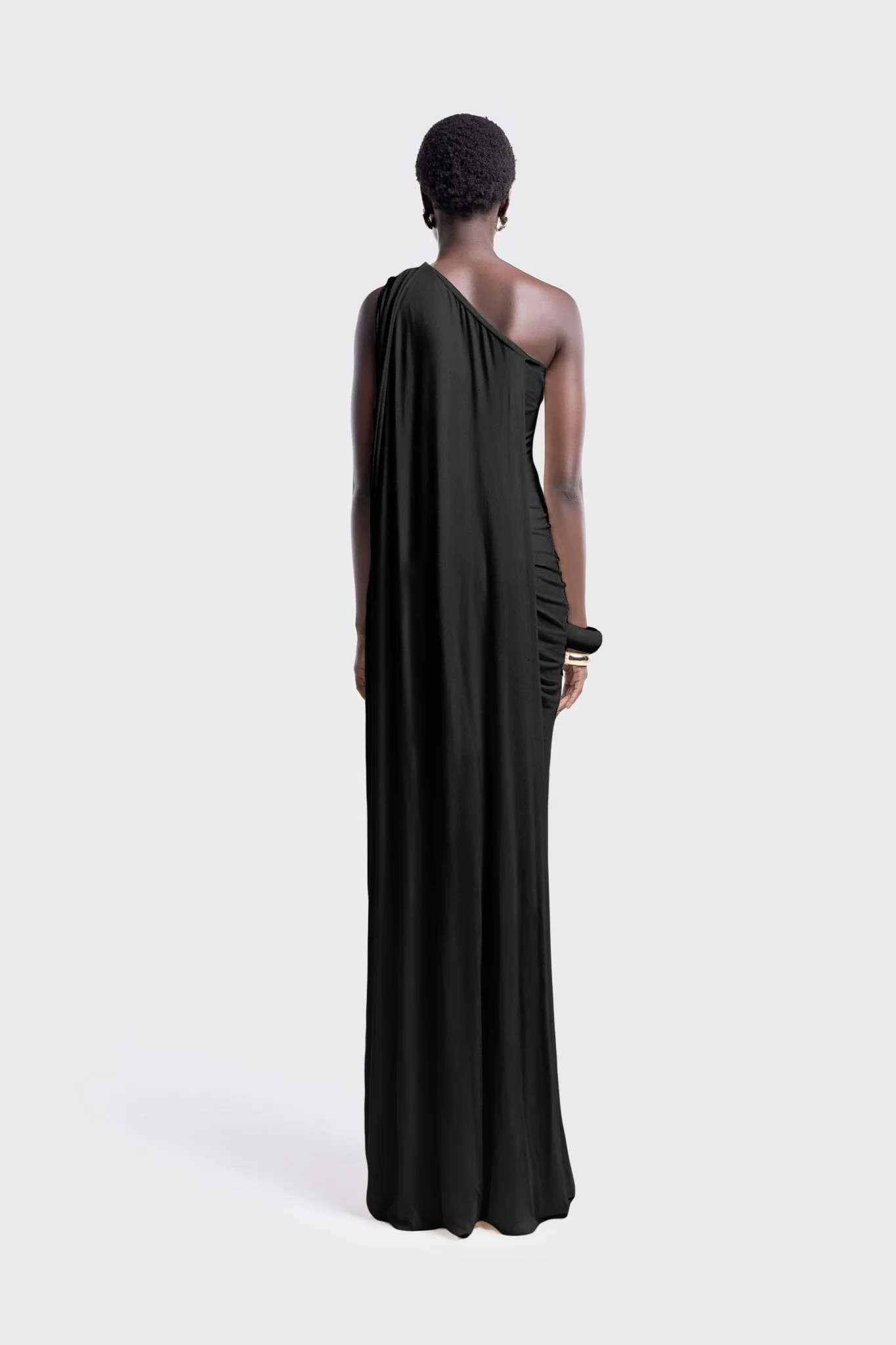Kora Asymmetric Tassel Dress - Black - Image 5