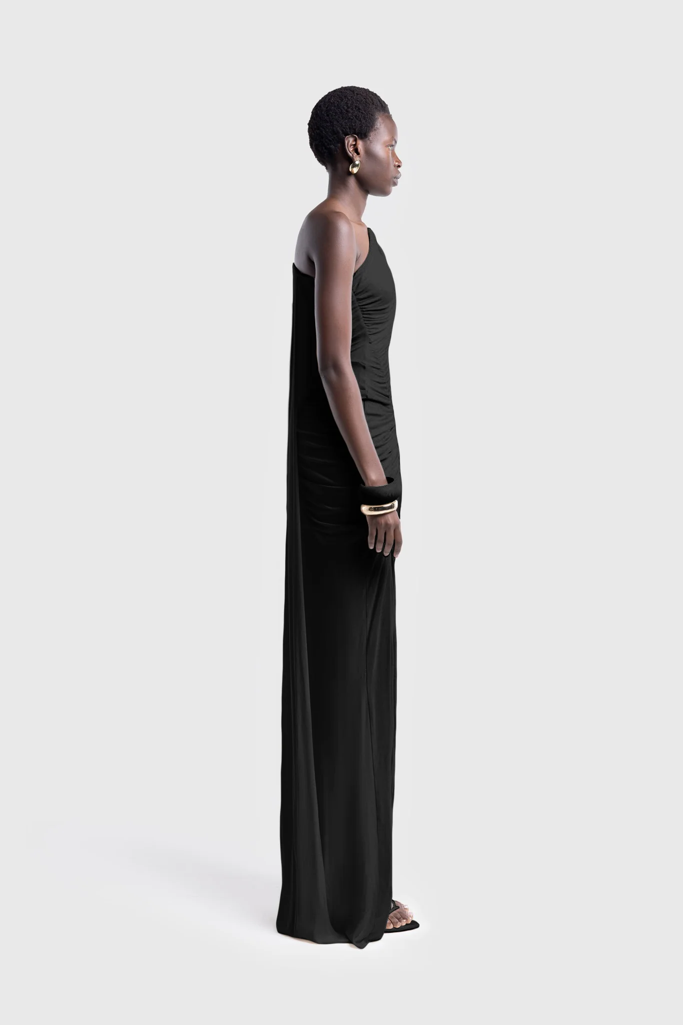 Kora Asymmetric Tassel Dress - Black - Image 7