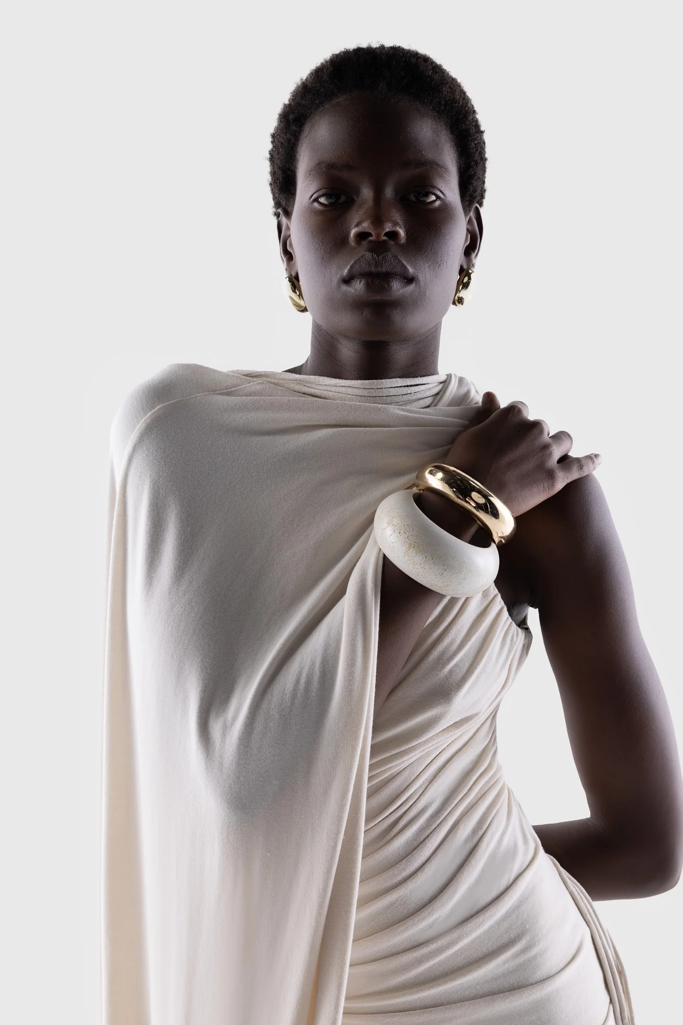 Kora Asymmetric Tassel Dress - Off White - Image 12