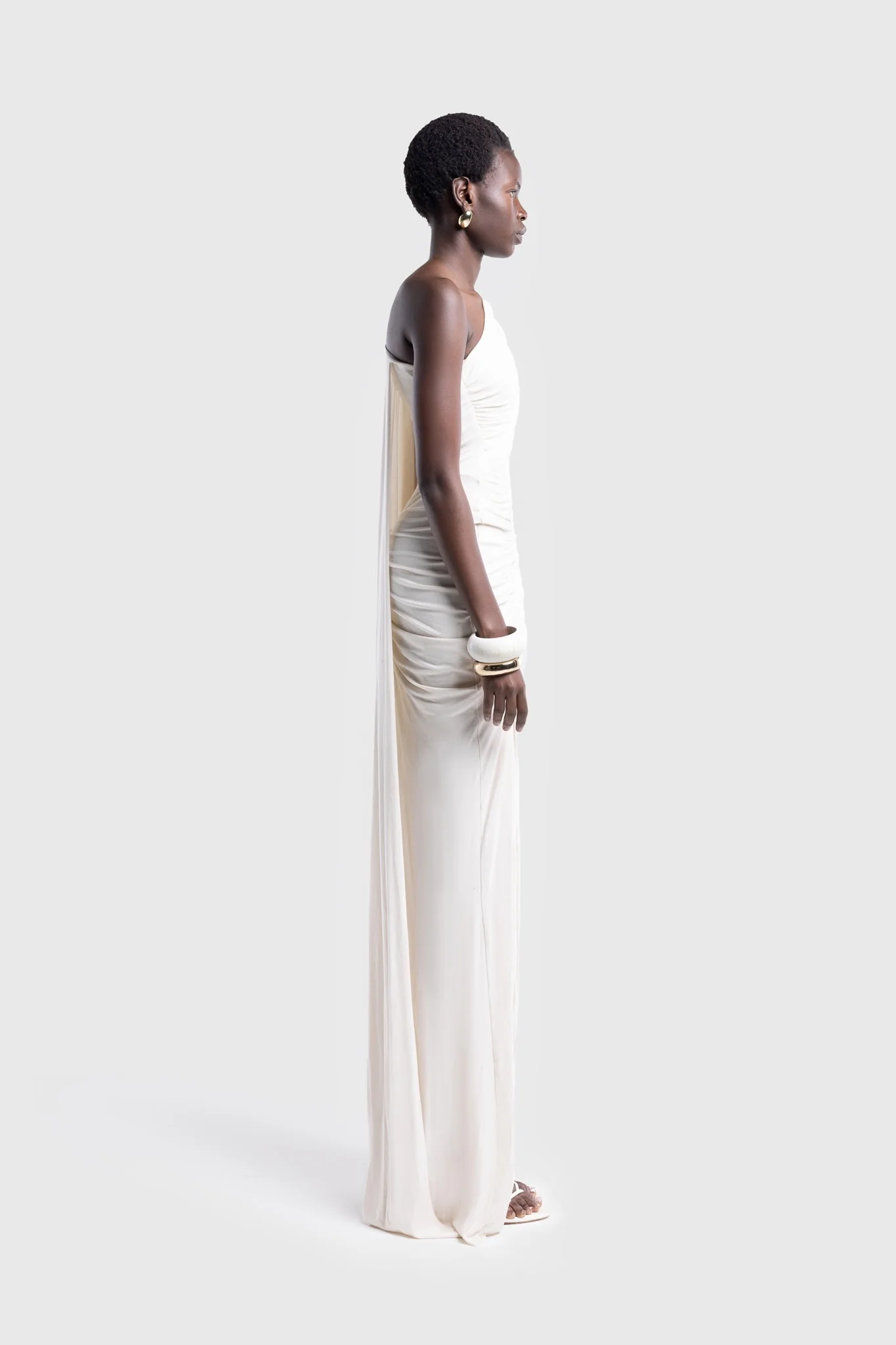 Kora Asymmetric Tassel Dress - Off White - Image 7