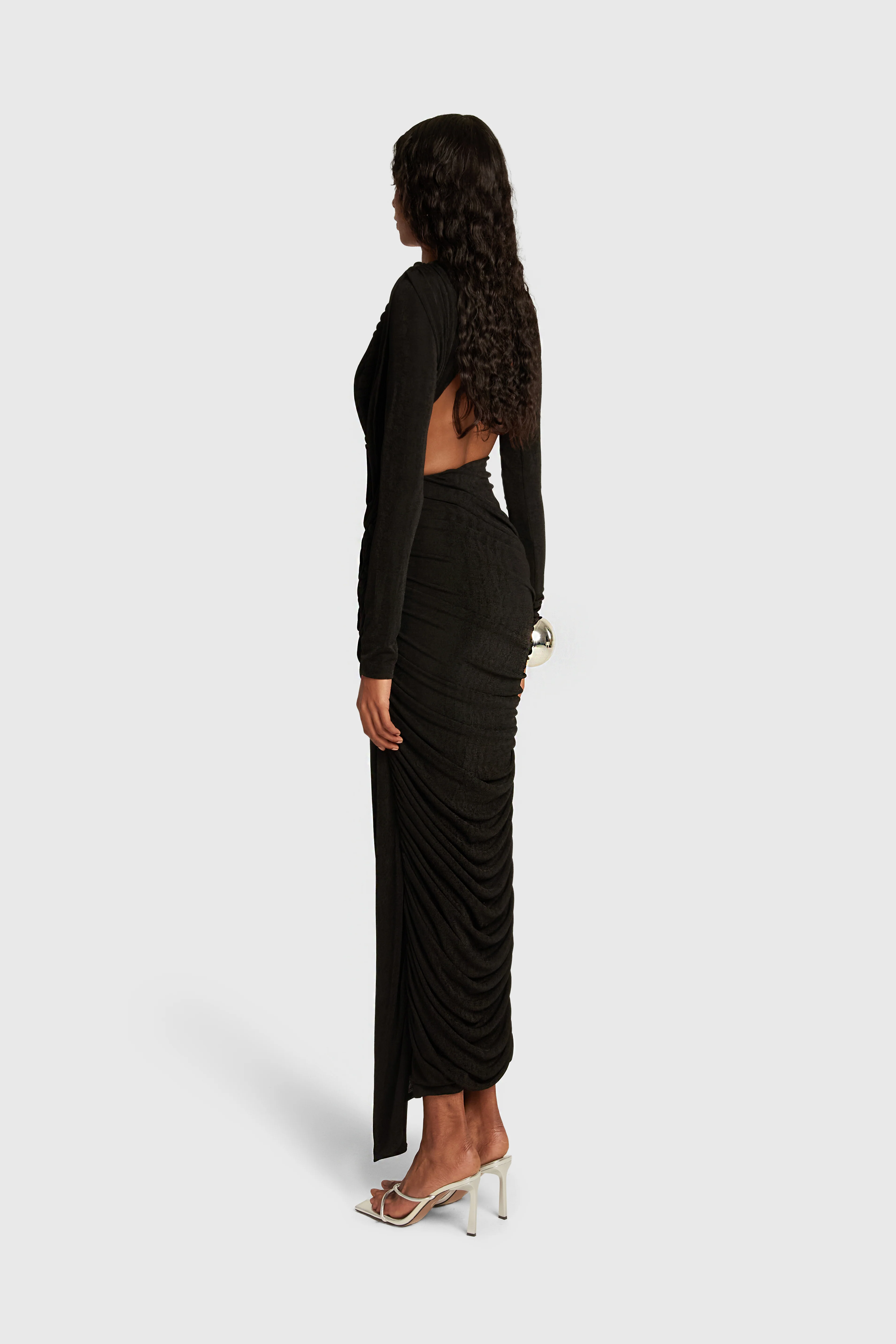 Londres Sleeved Maxi - Black - Image 4