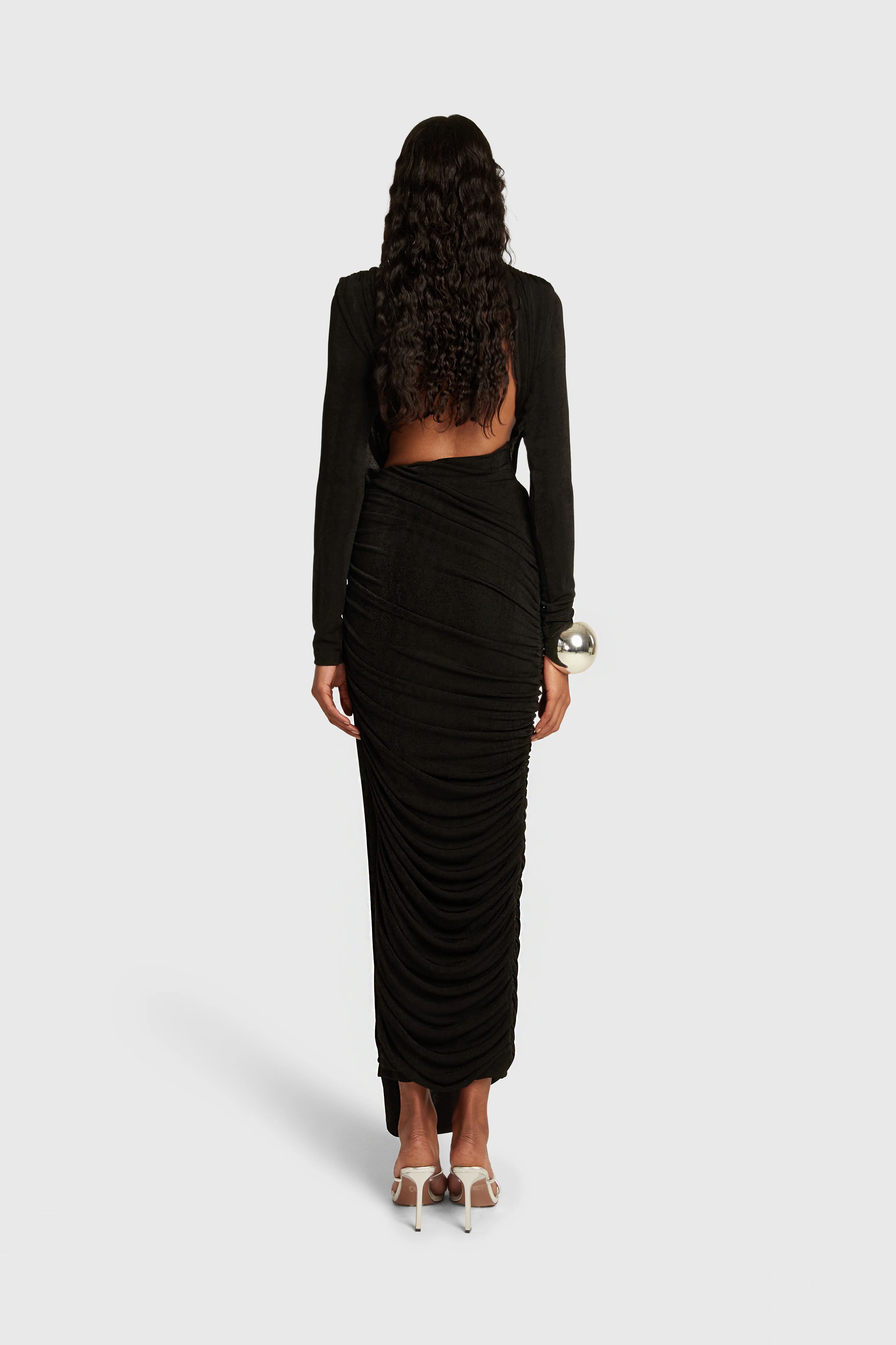 Londres Sleeved Maxi - Black - Image 5