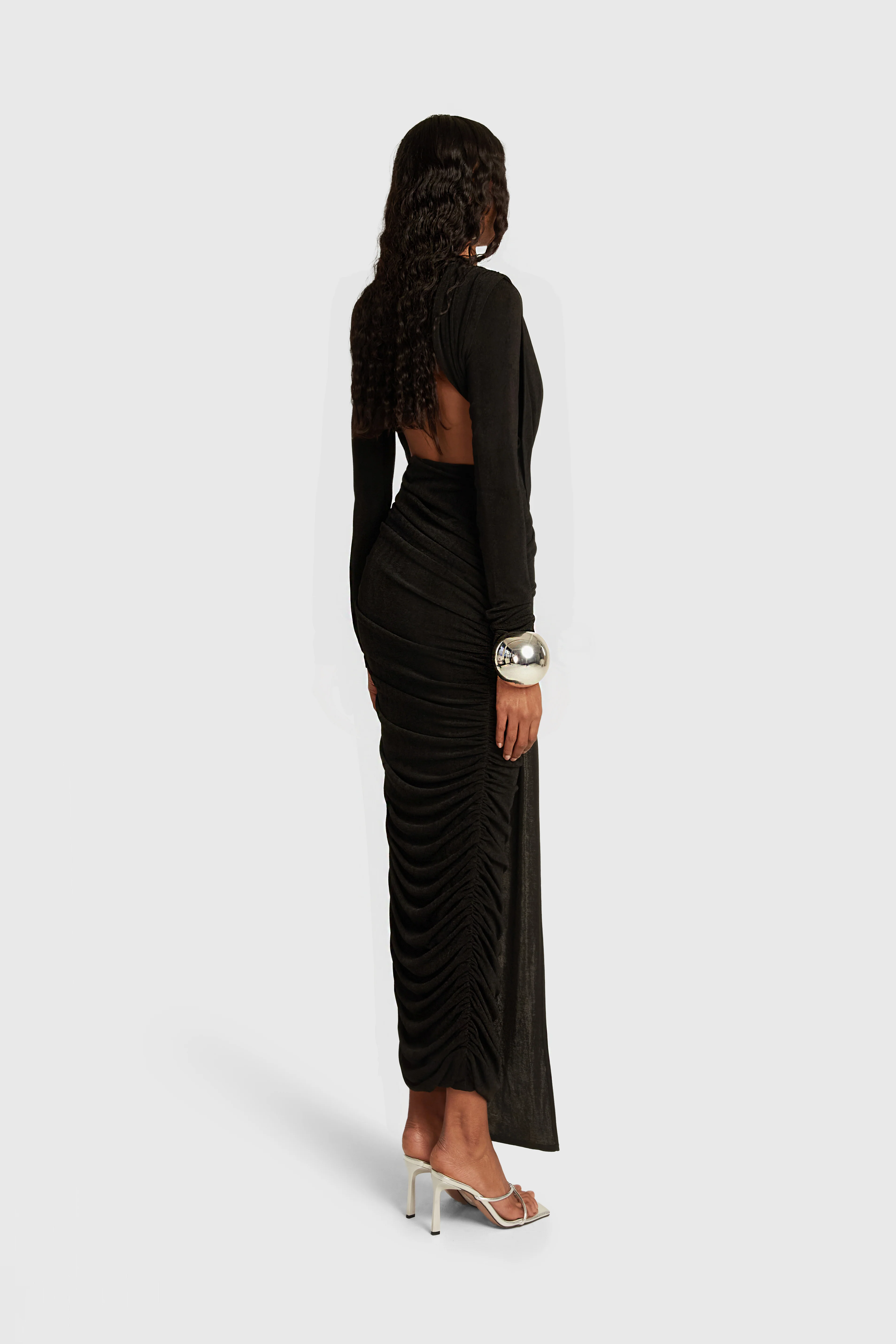 Londres Sleeved Maxi - Black - Image 6