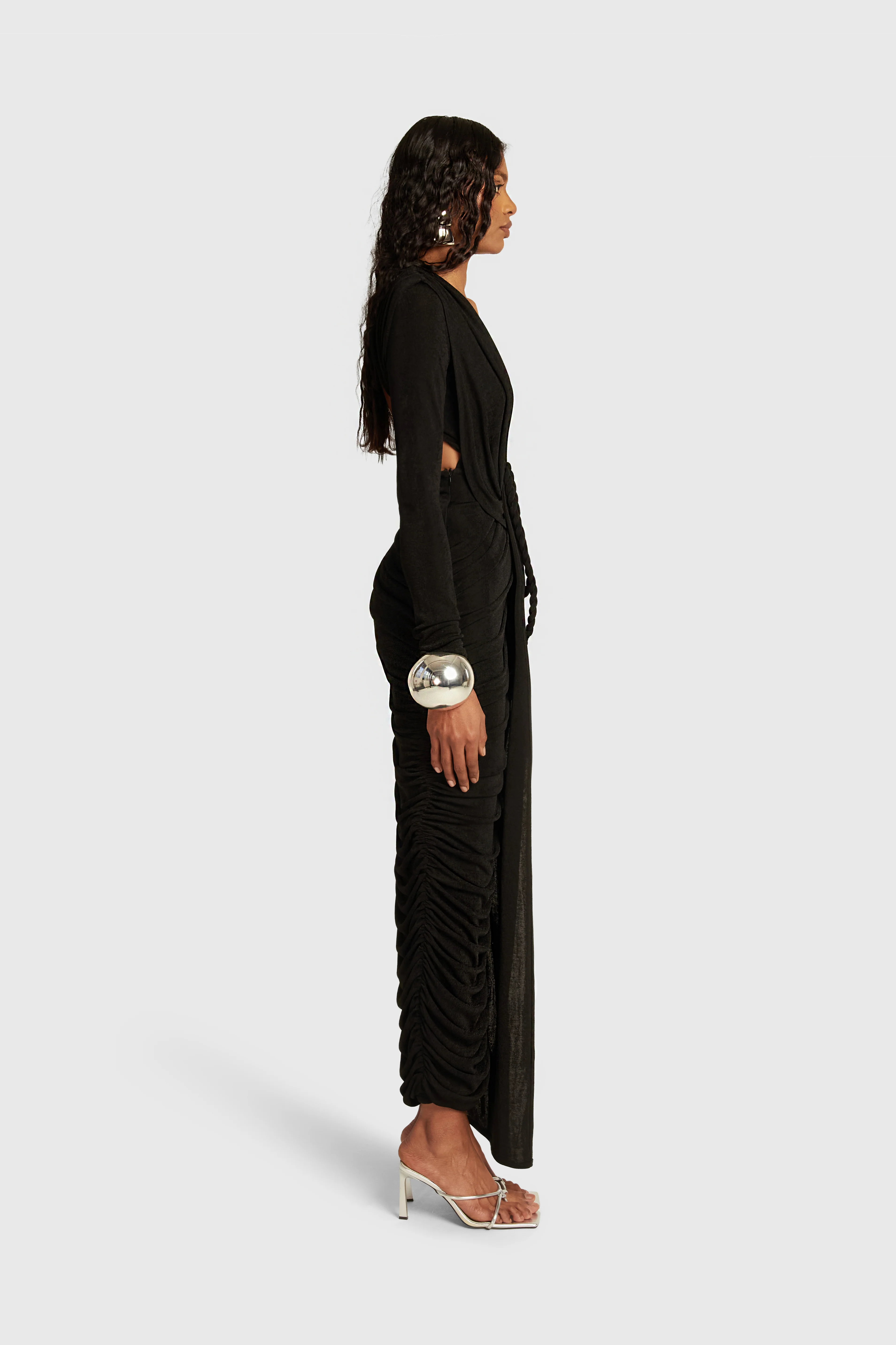 Londres Sleeved Maxi - Black - Image 7
