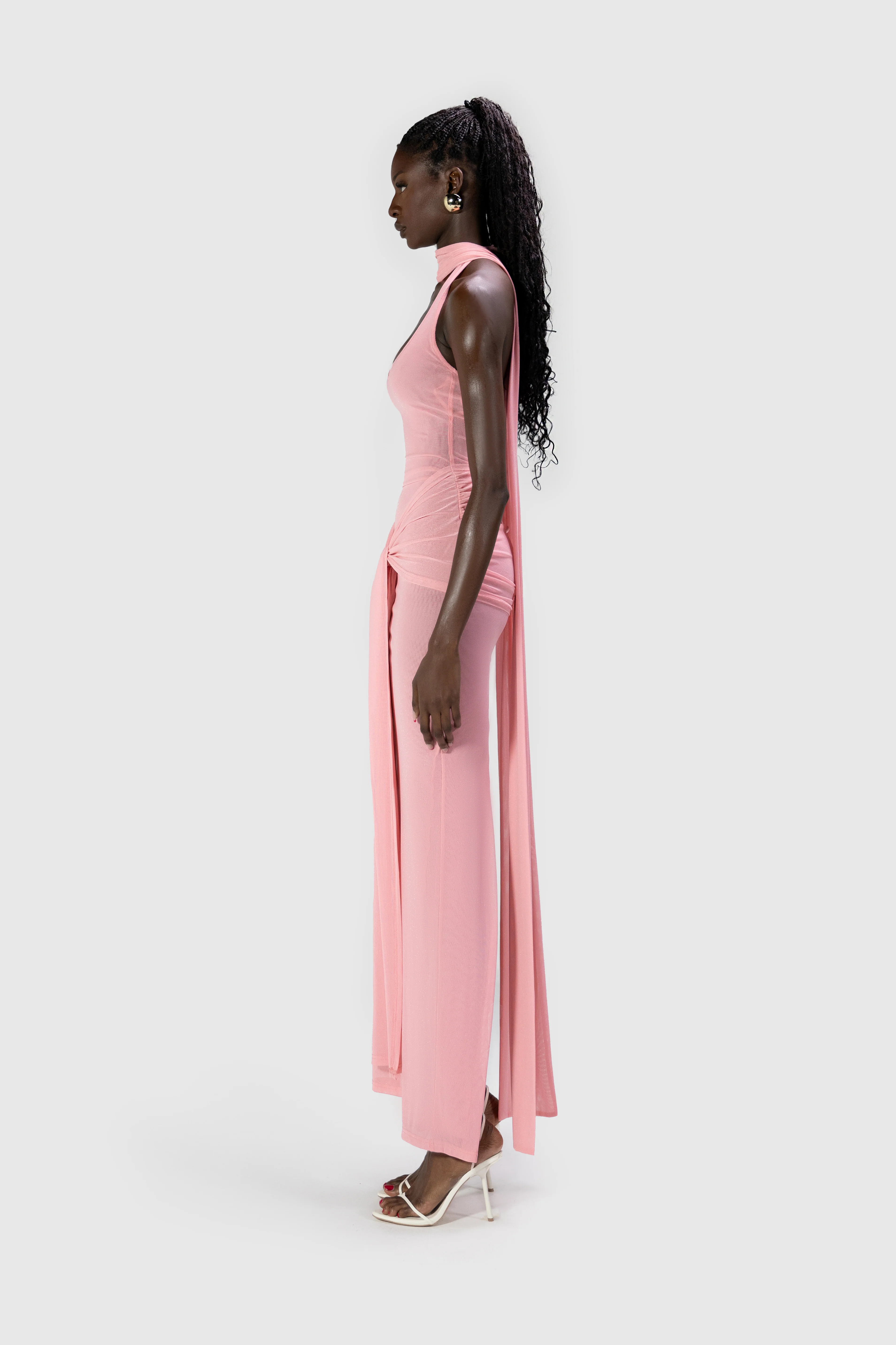 Naomi Dress - Baby Pink - Image 3