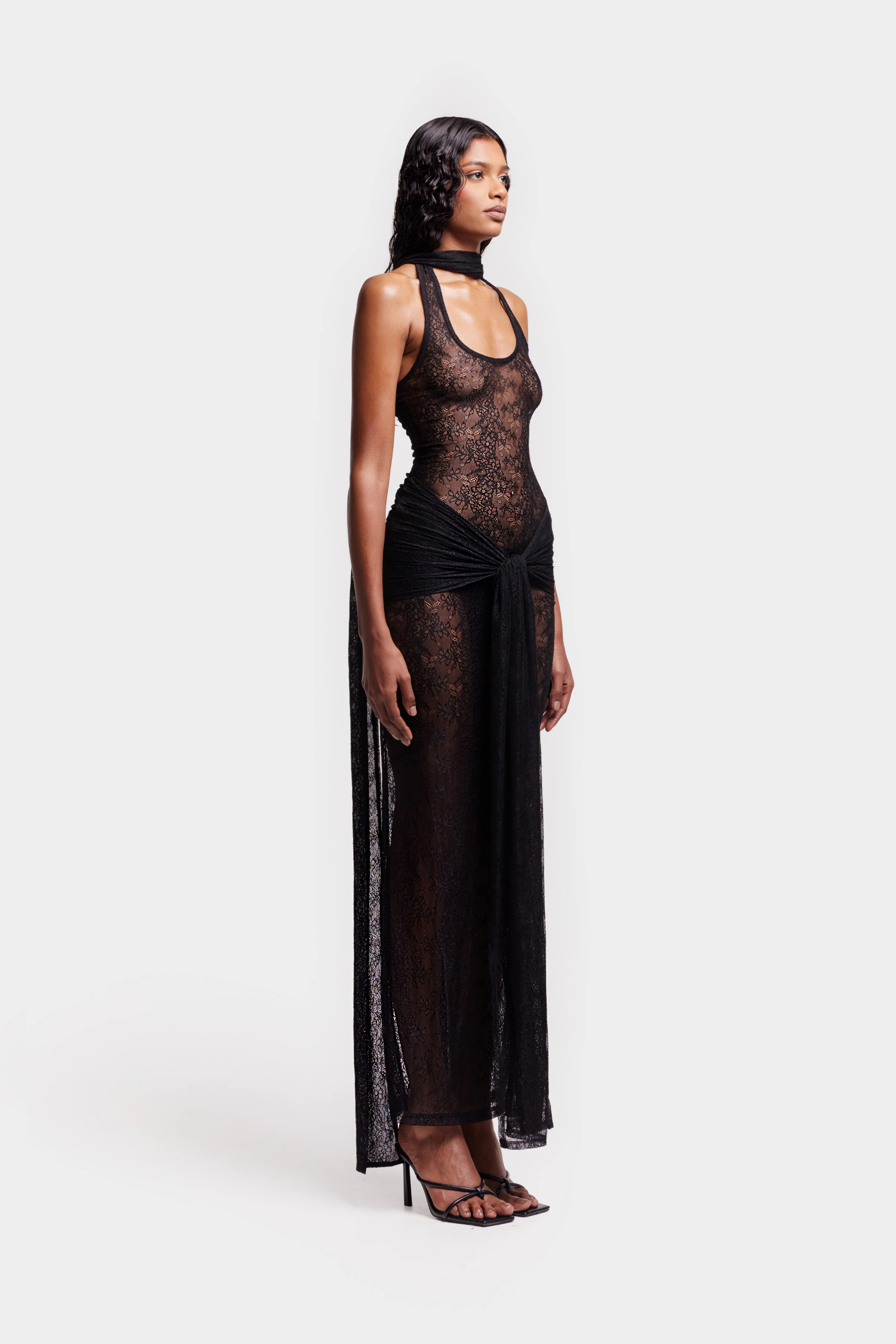 Naomi Lace Dress - Black - Image 8