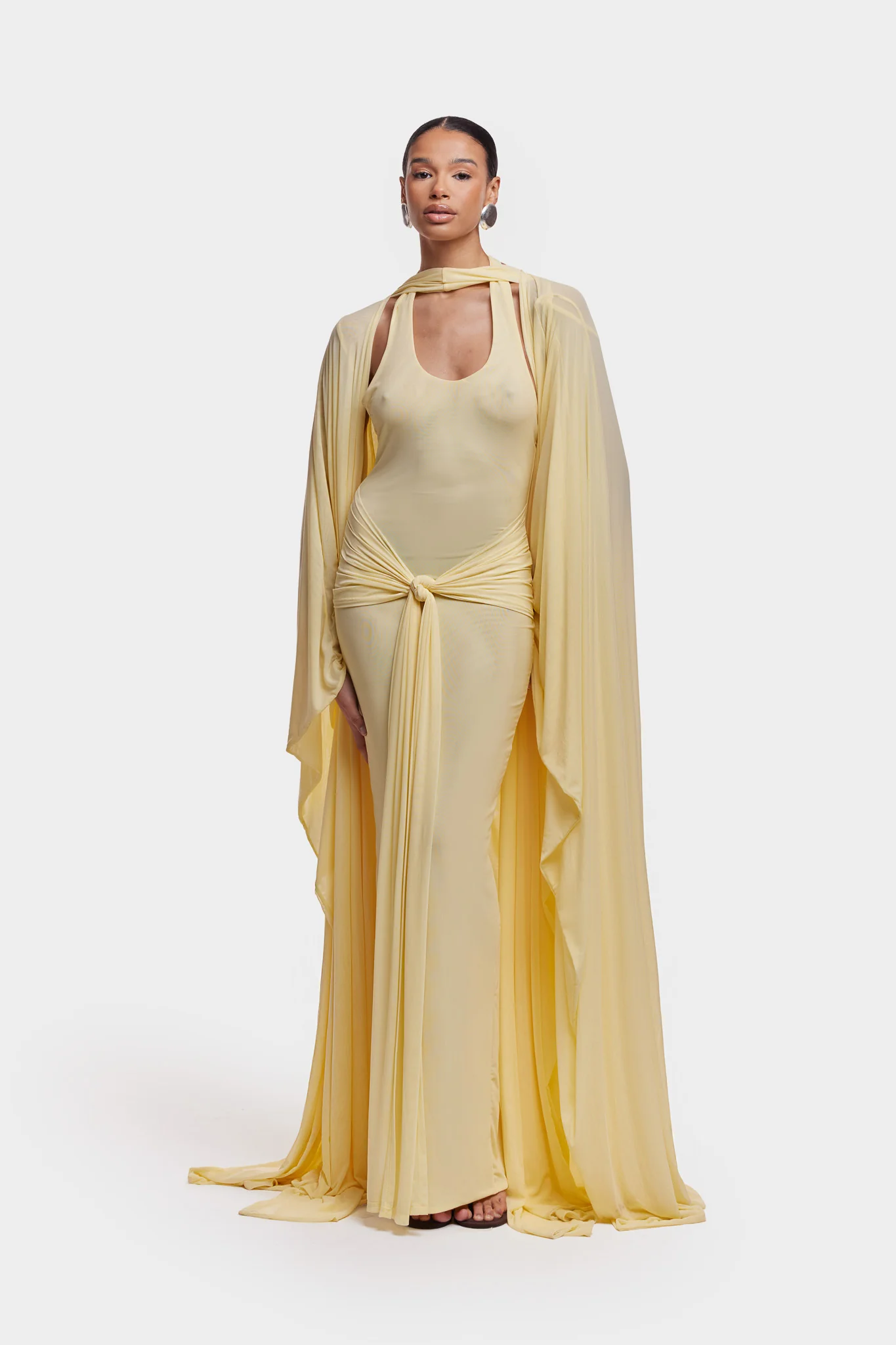 Naomi Low Back Dress - Butter Yellow - Image 4