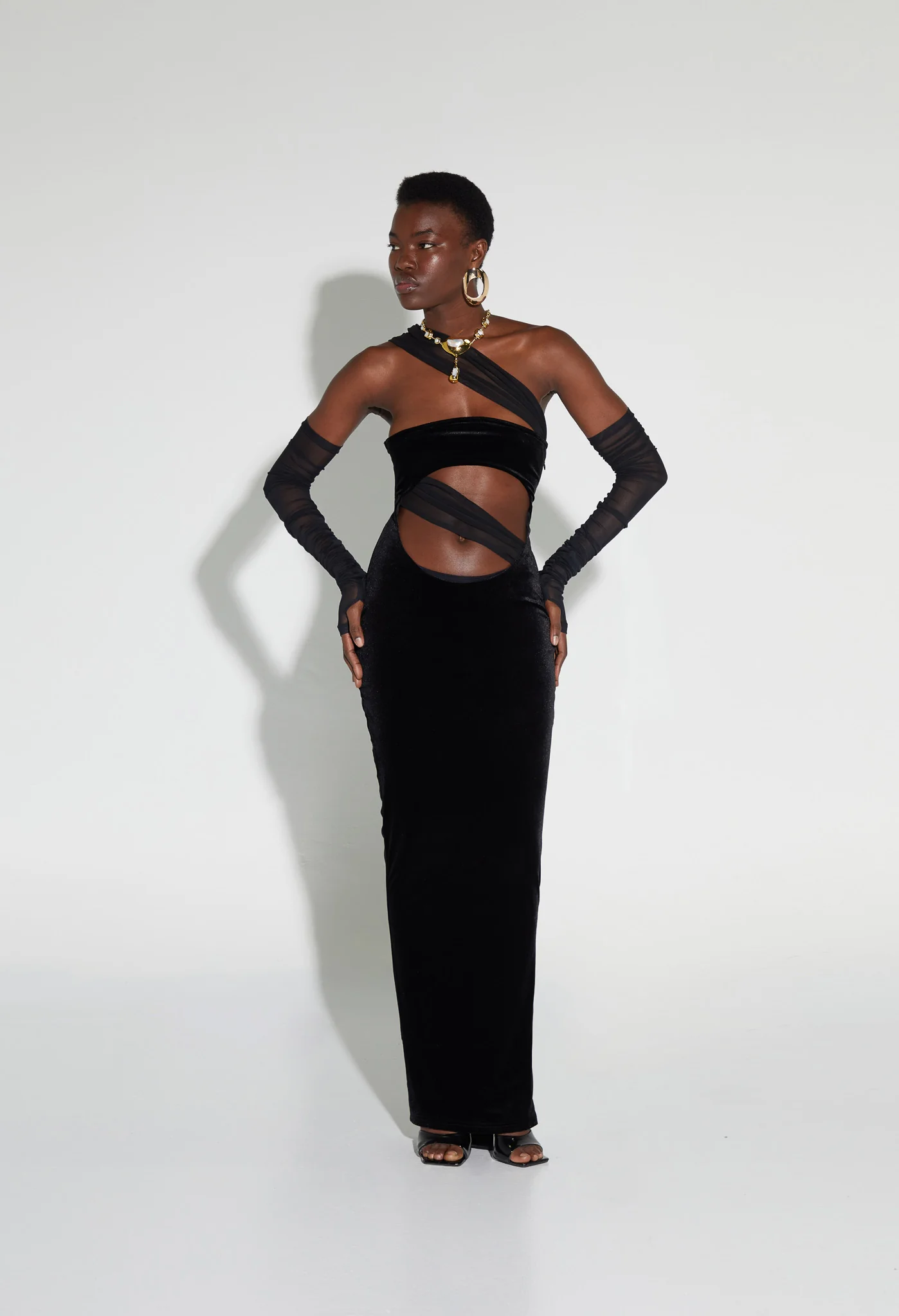 Rouched Mesh Sleeves - Panther - Image 10