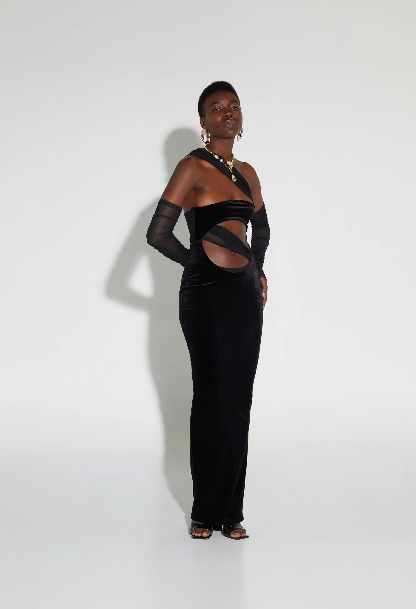 Rouched Mesh Sleeves - Panther - Image 11