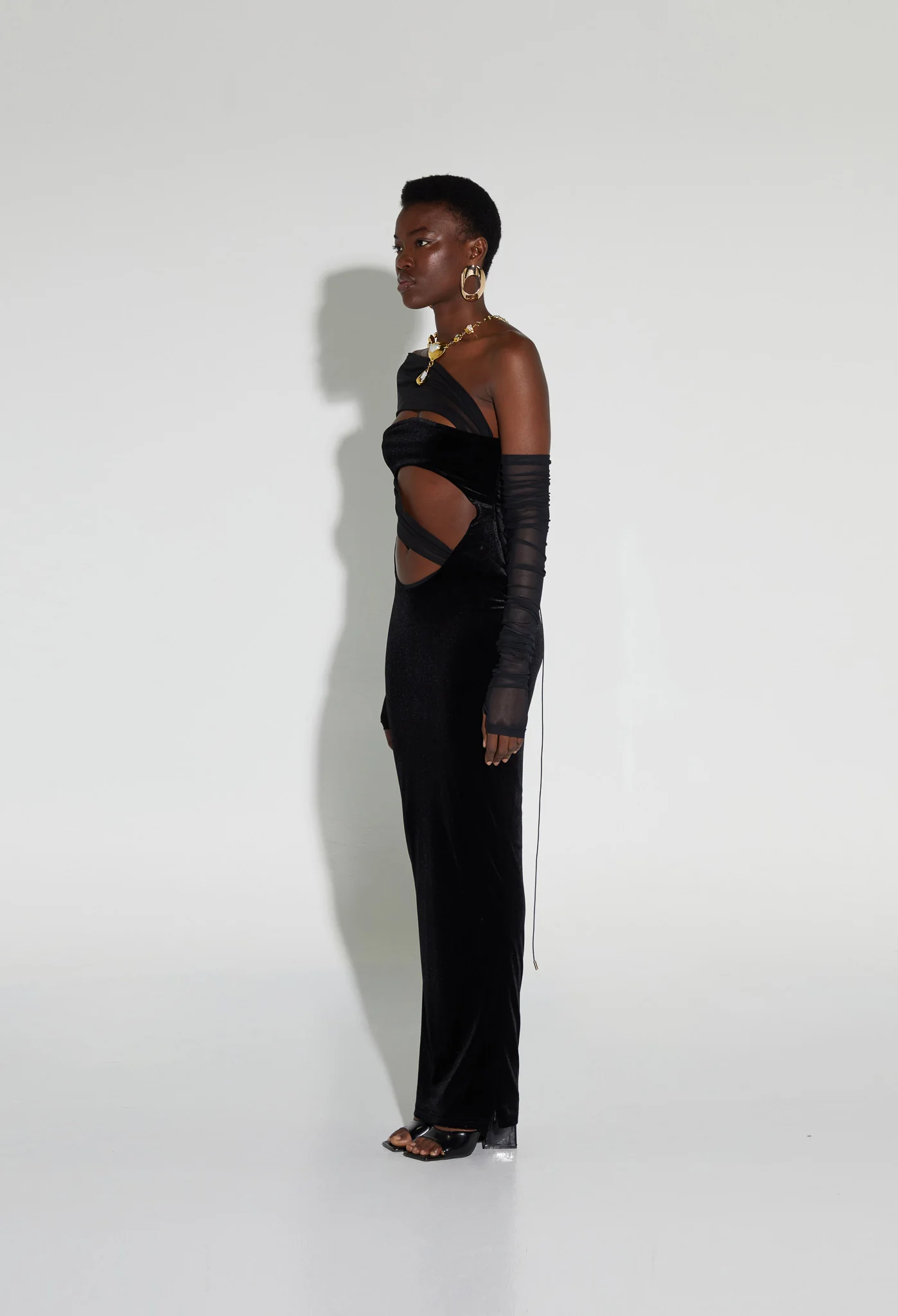 Rouched Mesh Sleeves - Panther - Image 3