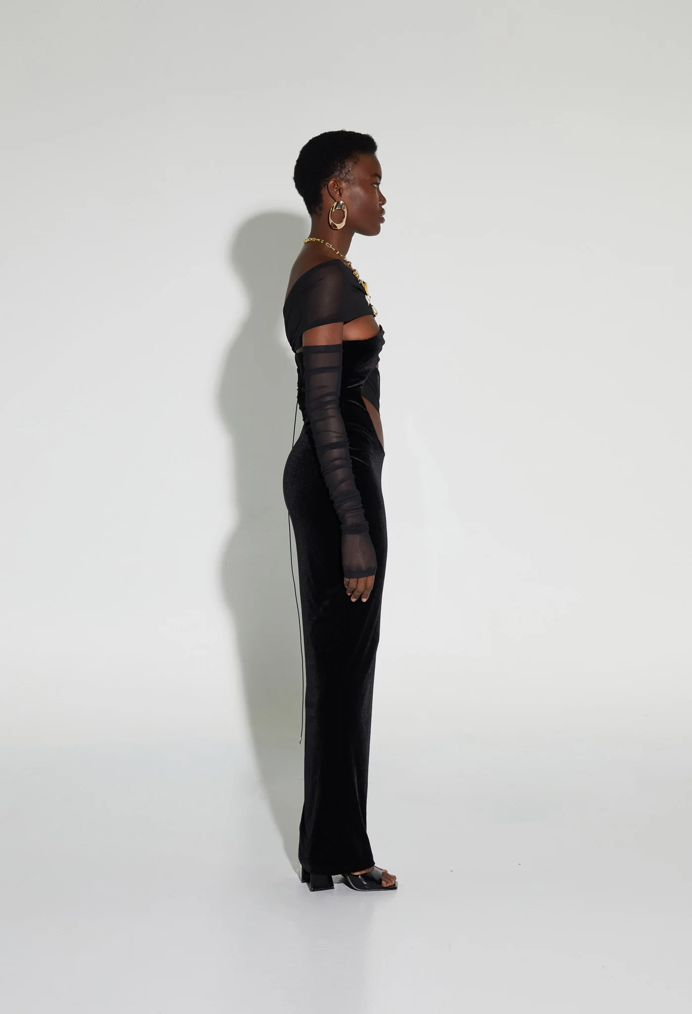 Rouched Mesh Sleeves - Panther - Image 8