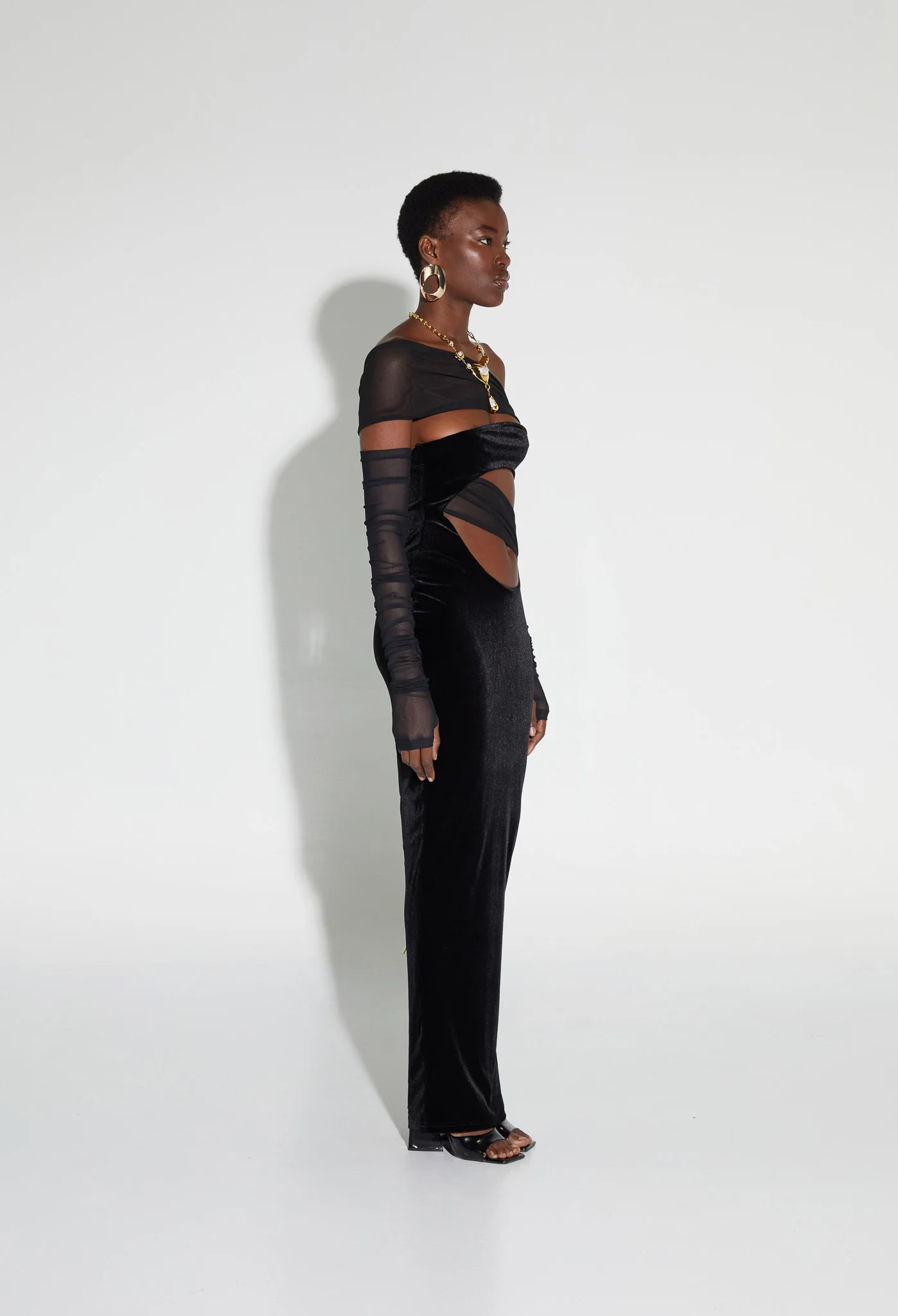 Rouched Mesh Sleeves - Panther - Image 9
