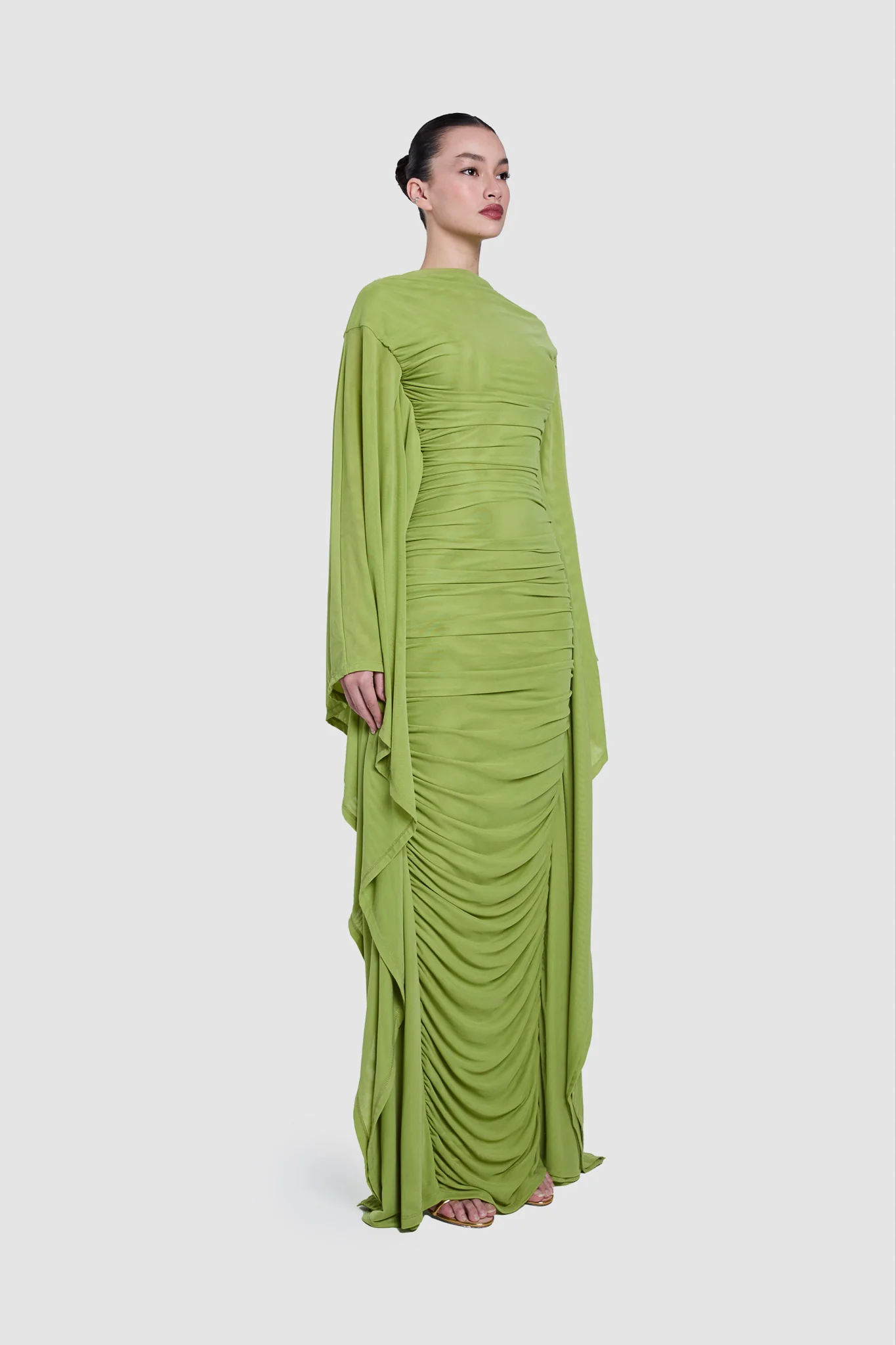 Ruched Batwing Gown - Pistachio - Image 8