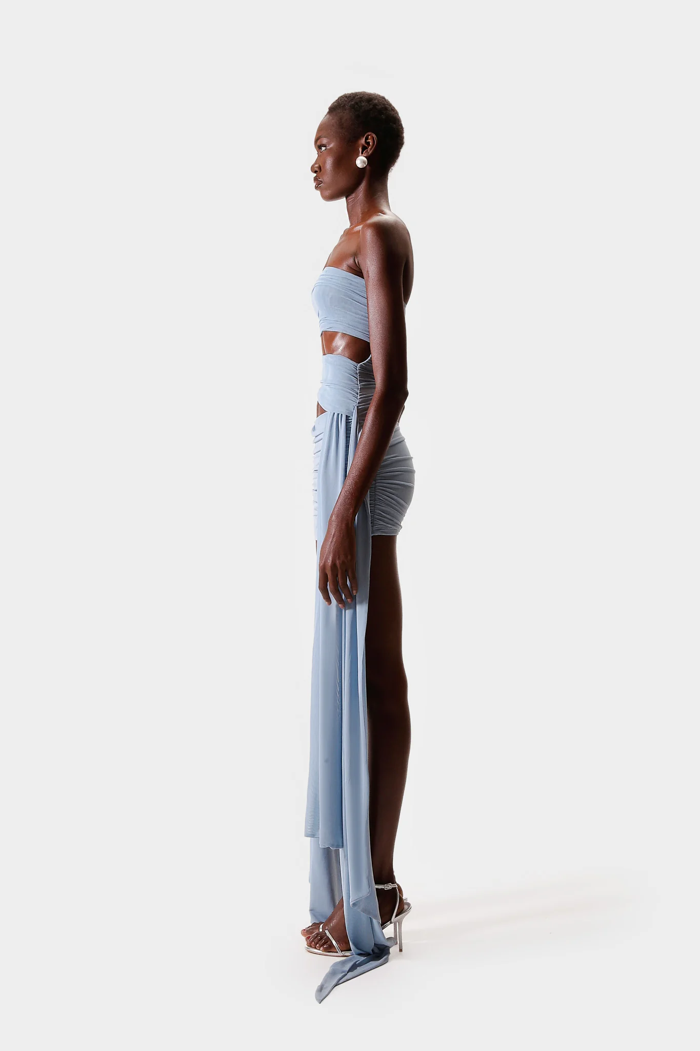 Ruched Cut Out Mini - Clear Sky - Image 3