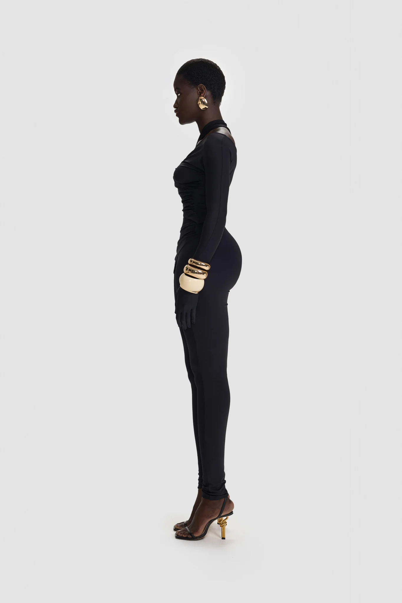 Ruched Panel Legging Pant - Panther - Image 4