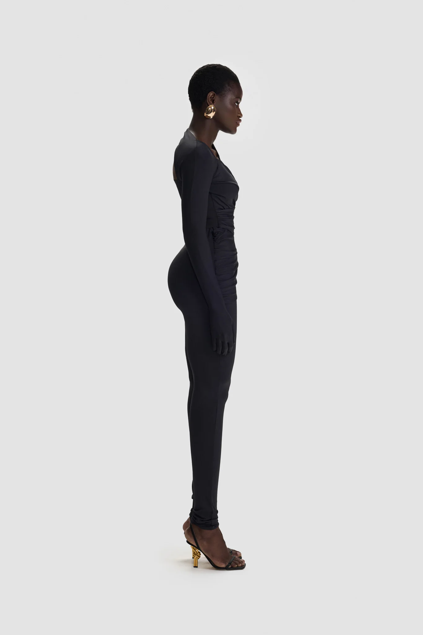 Ruched Panel Legging Pant - Panther - Image 8