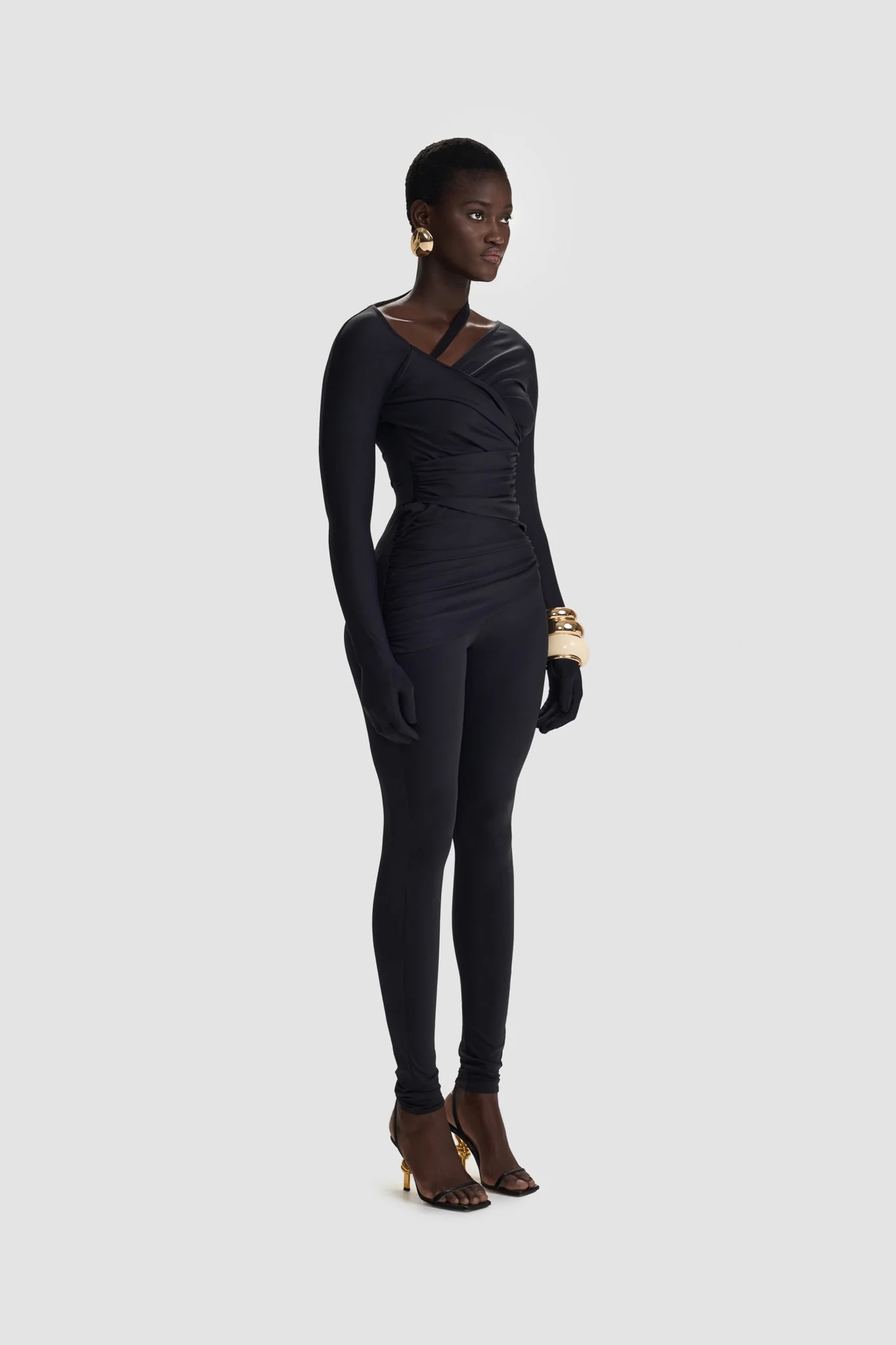 Ruched Panel Legging Pant - Panther - Image 9