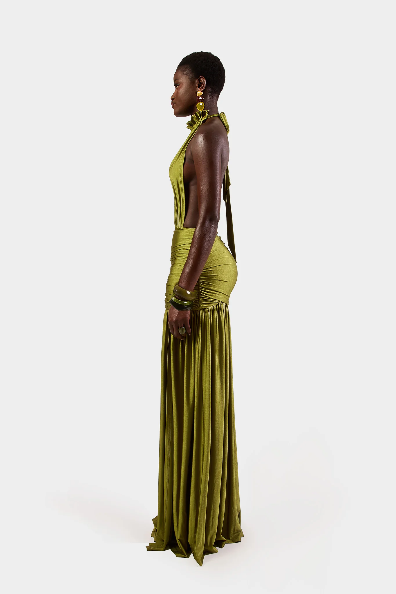 Valina Dress - Olive - Image 3