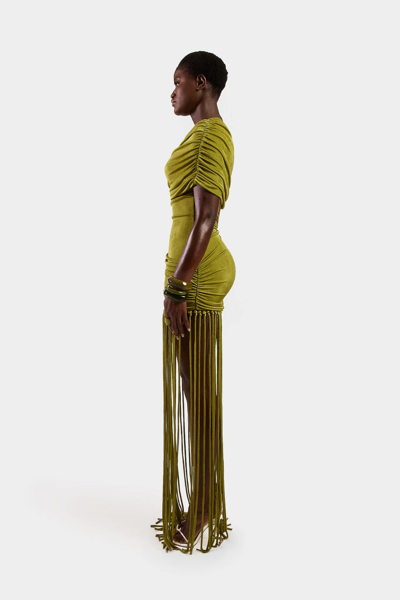 Verella Tassel Dress - Olive - Image 3
