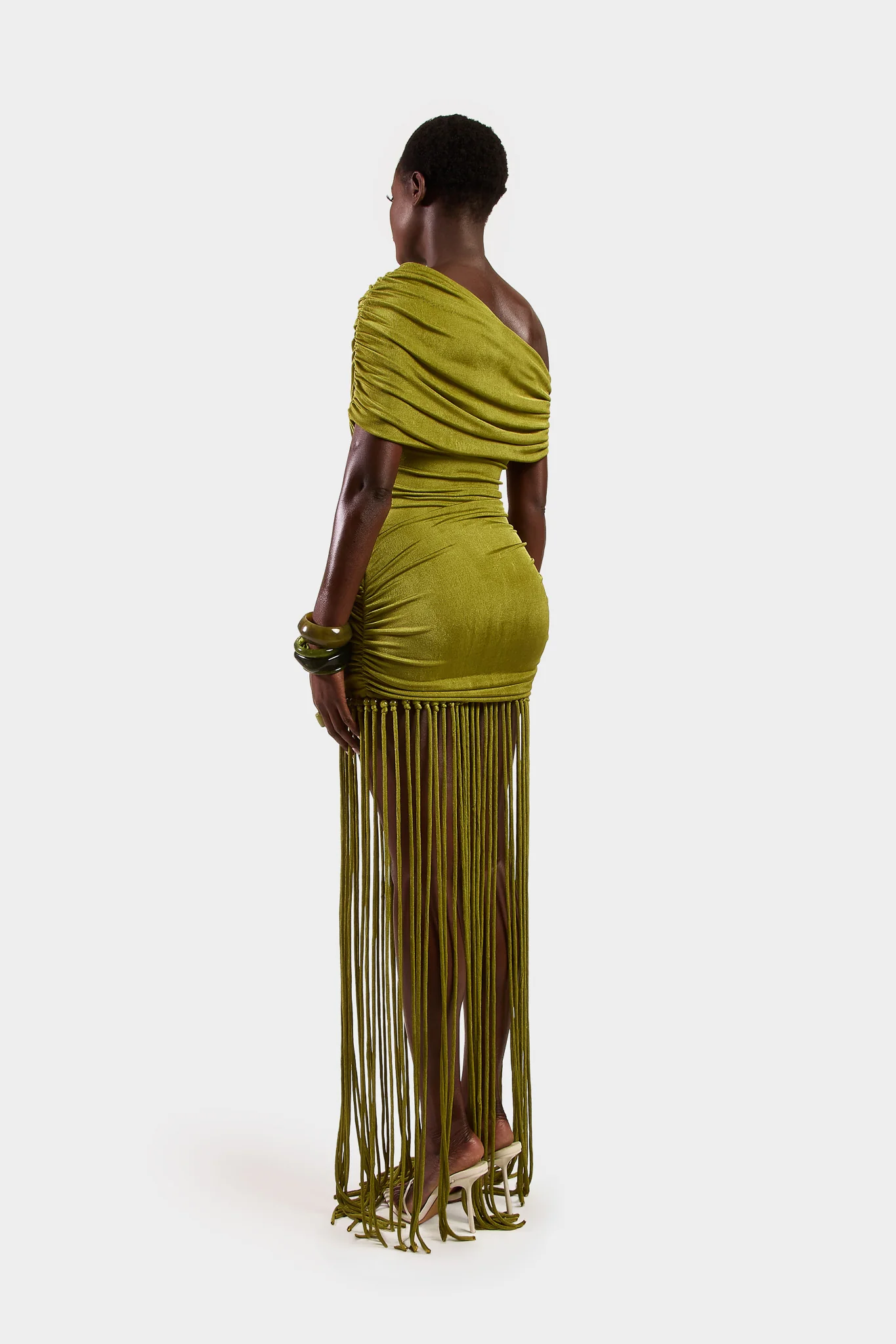 Verella Tassel Dress - Olive - Image 4