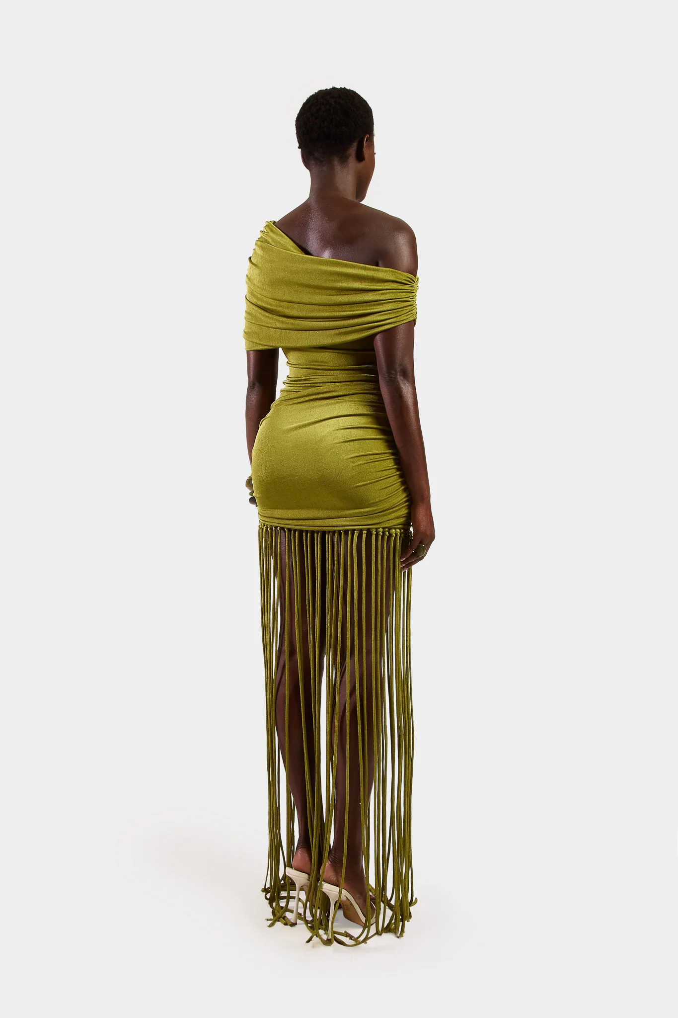 Verella Tassel Dress - Olive - Image 6